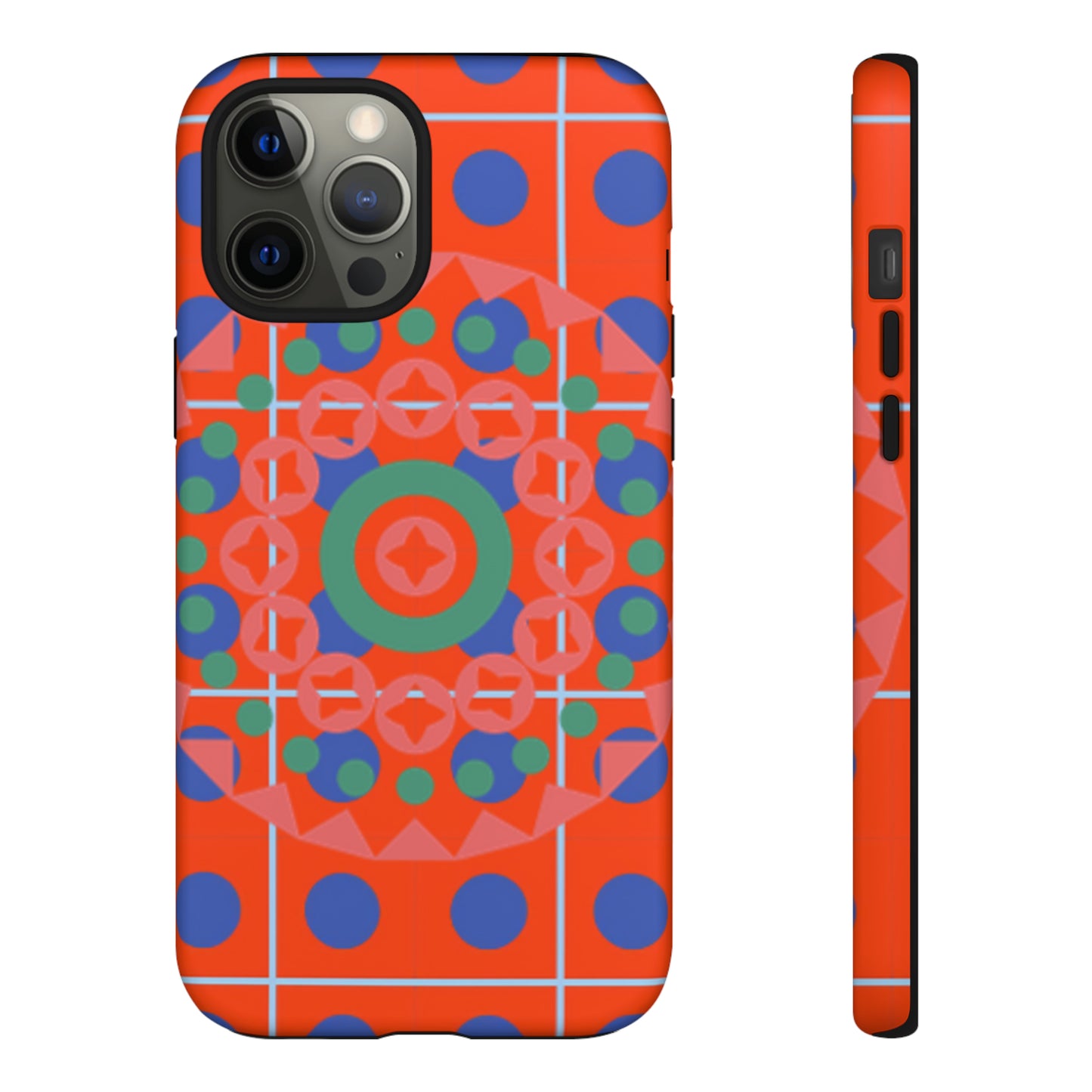 Orange Crush Camouflage with Black background: 46-Tough Case iPhone series 15 14 13 12 11 X XR XS 8: Google series 7 6 5: Samsung series S23 S22 S21 S20 S10