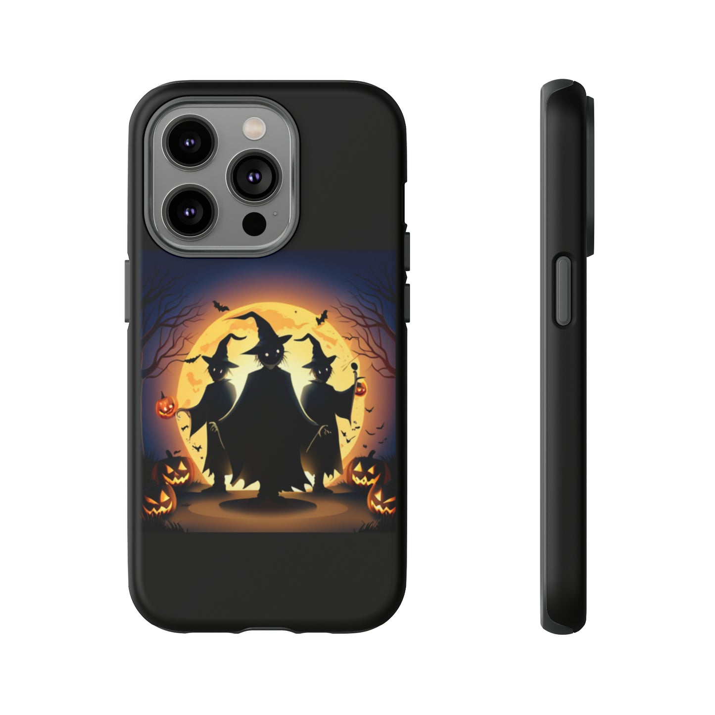 Trick or Treat with black background: 46-Tough Case iPhone series 15 14 13 12 11 X XR XS 8: Google series 7 6 5: Samsung series S23 S22 S21 S20 S10