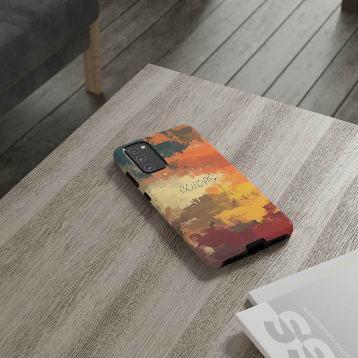 Colorful Modern Art Oil Painting with black background: 46-Tough Case iPhone series 15 14 13 12 11 X XR XS 8: Google series 7 6 5: Samsung series S23 S22 S21 S20 S10