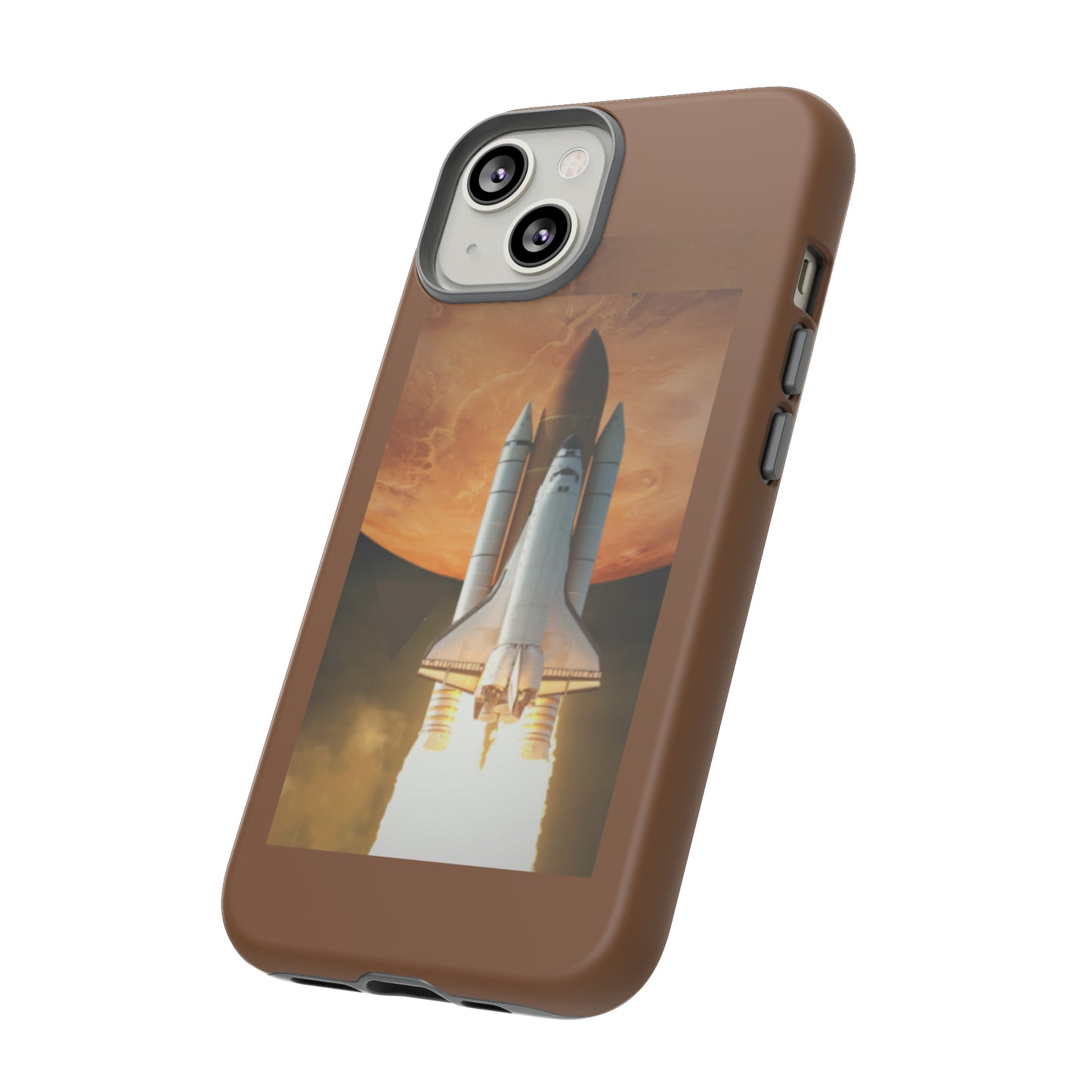 Rocket Man with Light Brown background: 46-Tough Case iPhone series 15 14 13 12 11 X XR XS 8: Google series 7 6 5: Samsung series S23 S22 S21 S20 S10