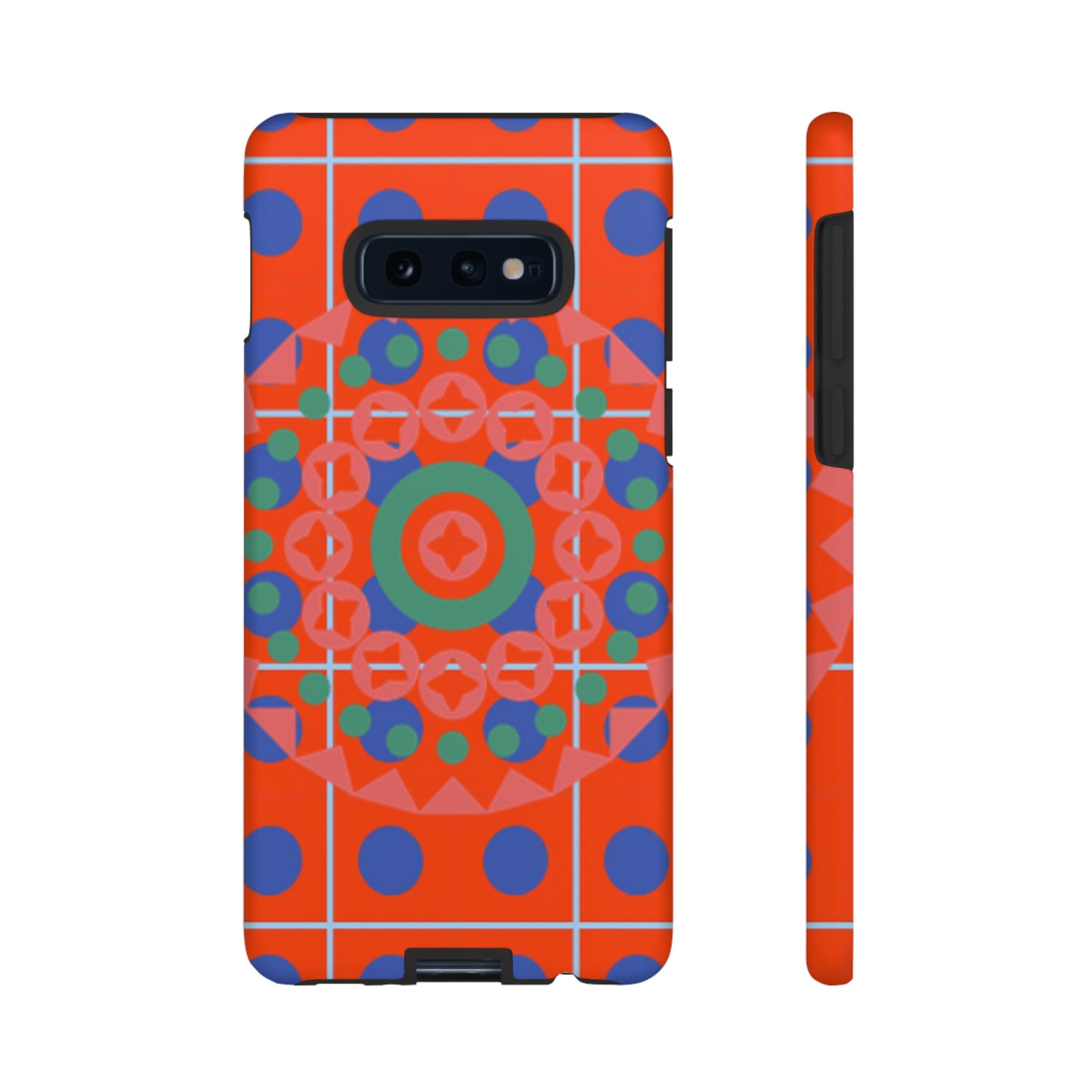 Orange Crush Camouflage with Black background: 46-Tough Case iPhone series 15 14 13 12 11 X XR XS 8: Google series 7 6 5: Samsung series S23 S22 S21 S20 S10