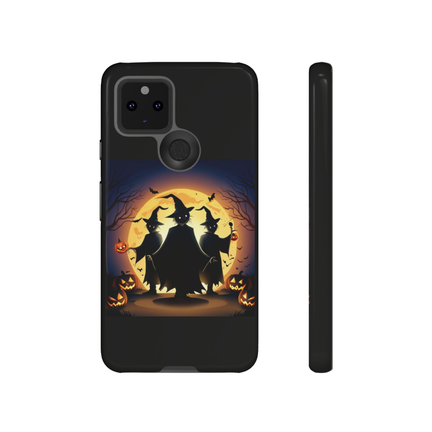 Trick or Treat with black background: 46-Tough Case iPhone series 15 14 13 12 11 X XR XS 8: Google series 7 6 5: Samsung series S23 S22 S21 S20 S10