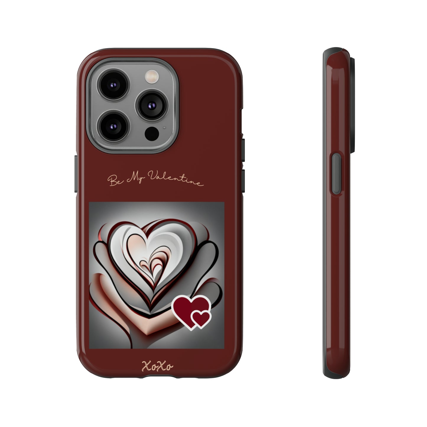 Valentine Triple Heart: 46-Tough Case iPhone series 15 14 13 12 11 X XR XS 8: Google series 7 6 5: Samsung series S23 S22 S21 S20 S10