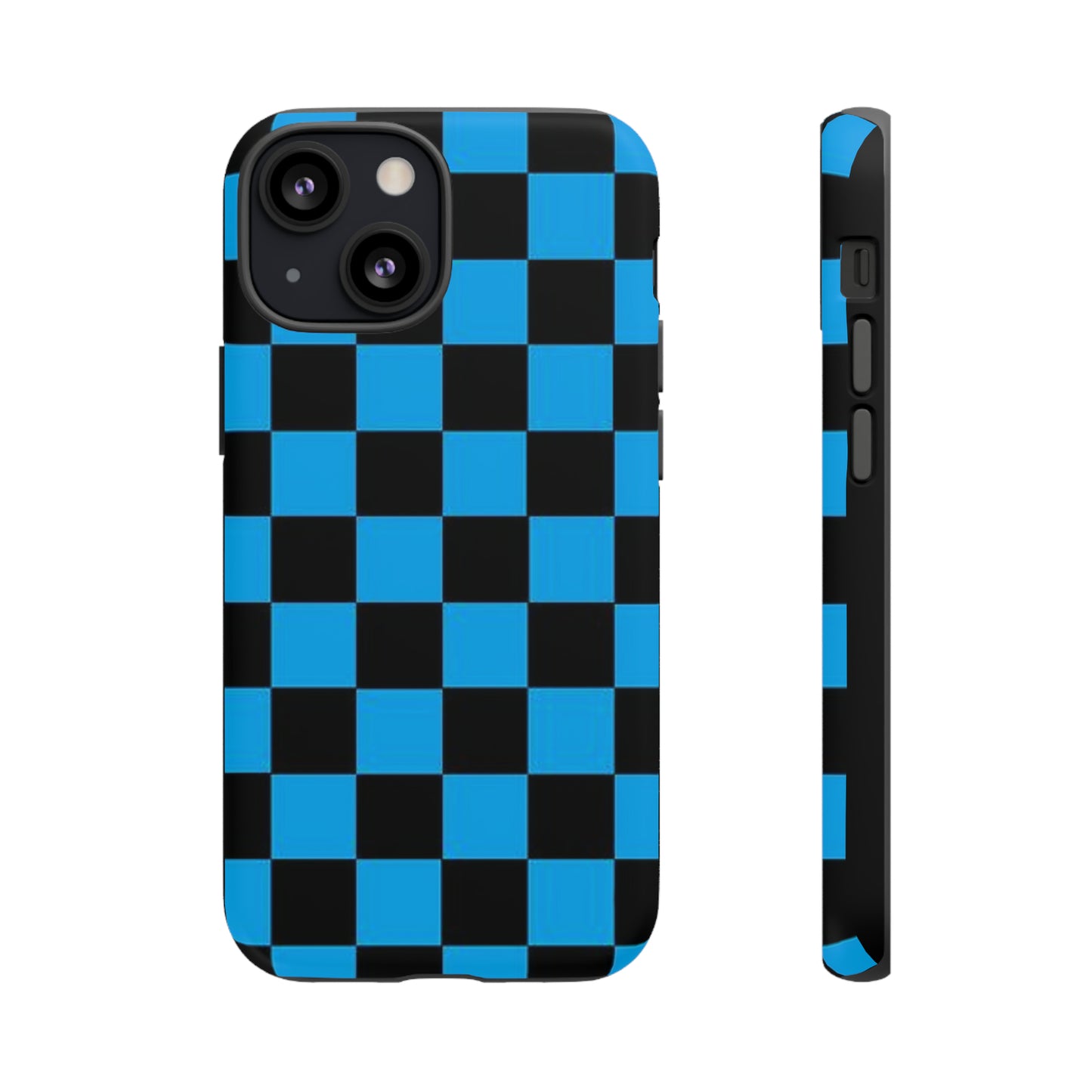 Blue and Black Checkers: 46-Tough Case iPhone series 15 14 13 12 11 X XR XS 8: Google series 7 6 5: Samsung series S23 S22 S21 S20 S10