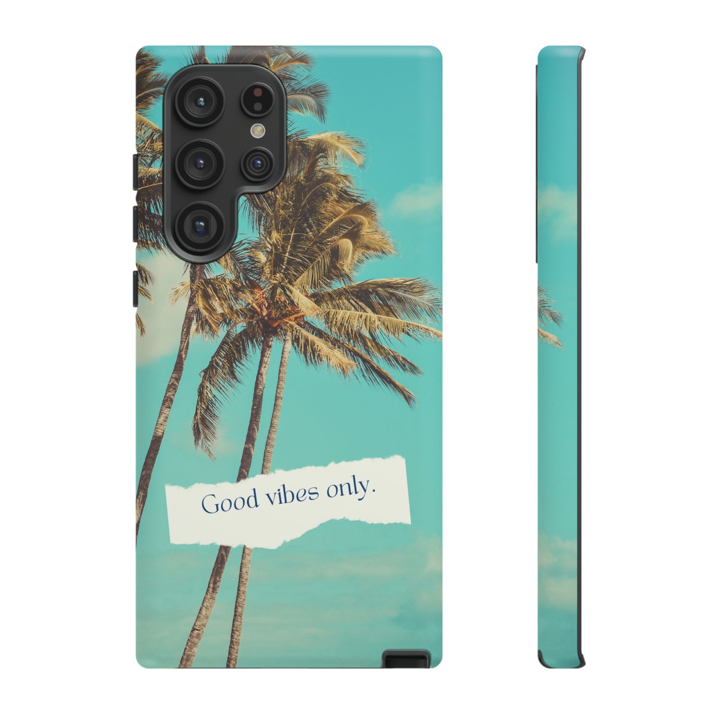 Palm Blue with Turquoise background : 46-Tough Case iPhone series 15 14 13 12 11 X XR XS 8: Google series 7 6 5: Samsung series S23 S22 S21 S20 S10