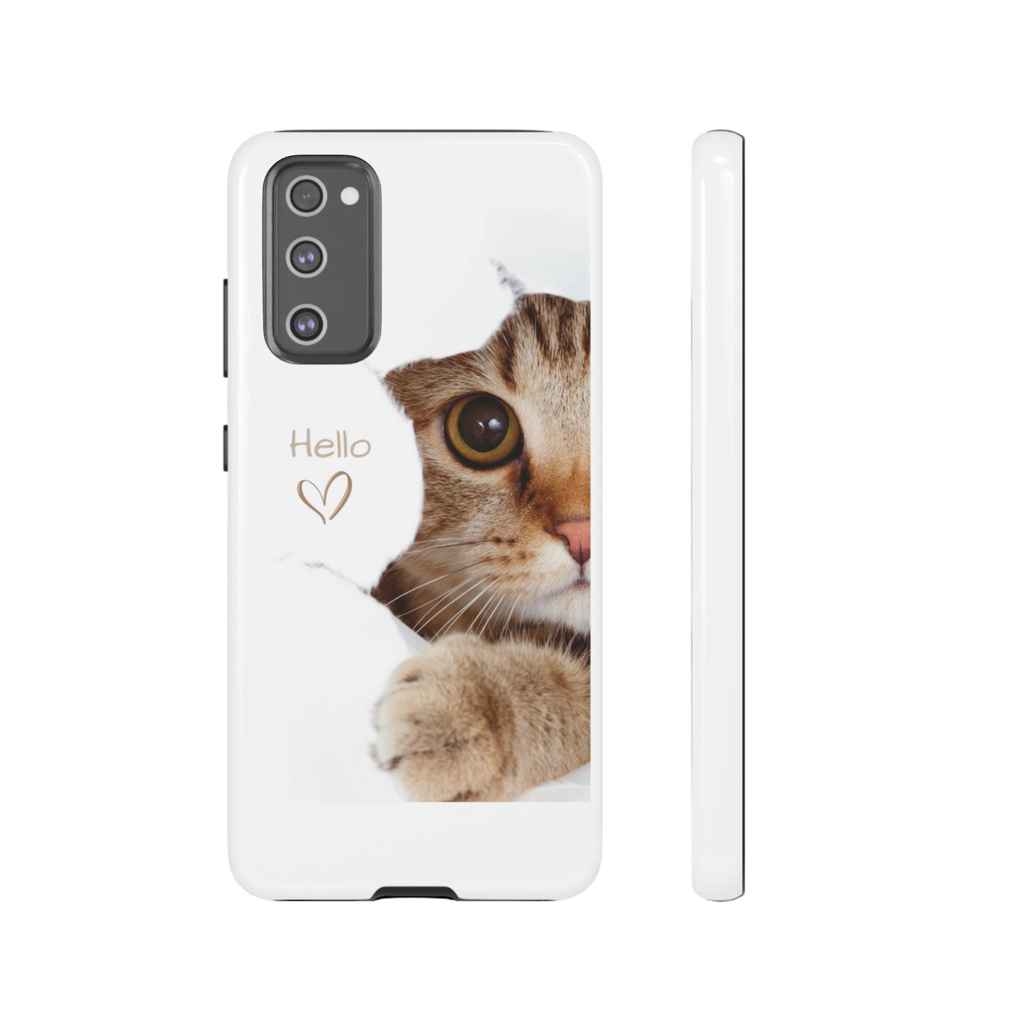 Hey Kitty with white background: 46-Tough Case iPhone series 15 14 13 12 11 X XR XS 8: Google series 7 6 5: Samsung series S23 S22 S21 S20 S10