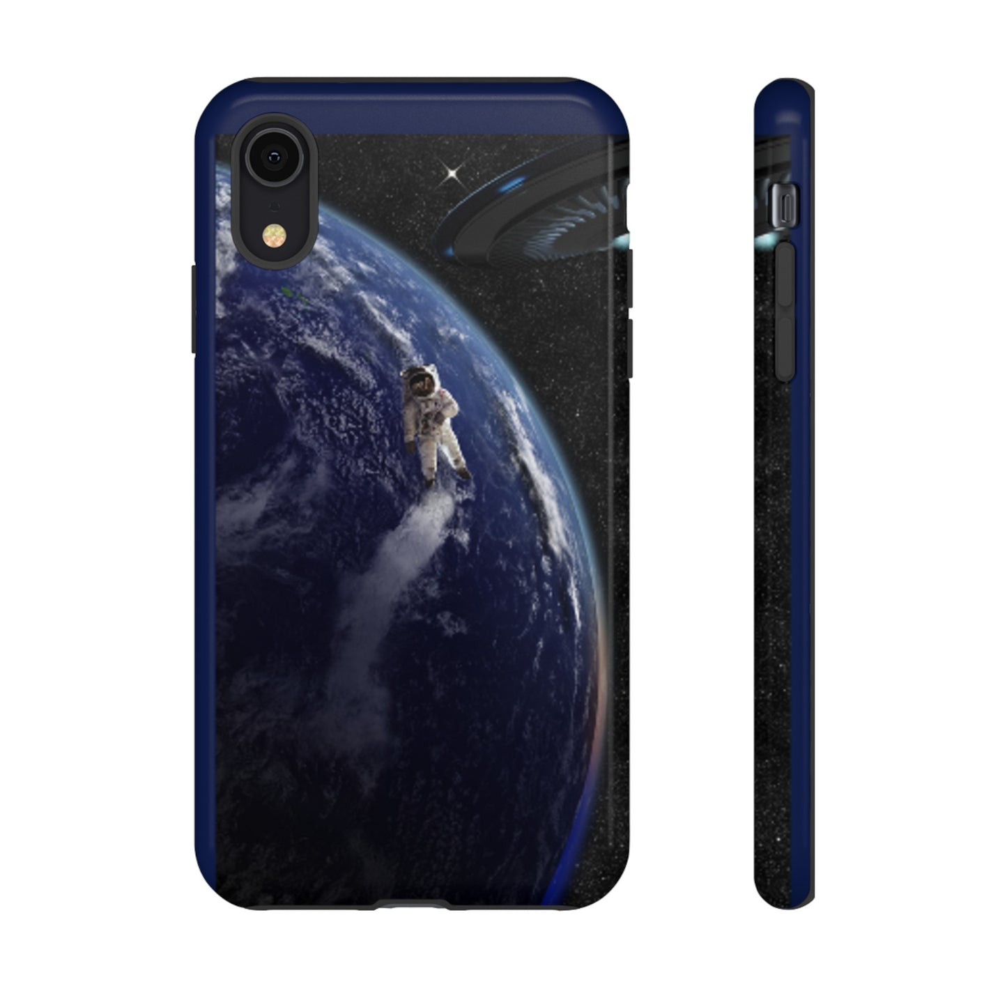 Man In Space with Dark Blue background: 46-Tough Case iPhone series 15 14 13 12 11 X XR XS 8: Google series 7 6 5: Samsung series S23 S22 S21 S20 S10s