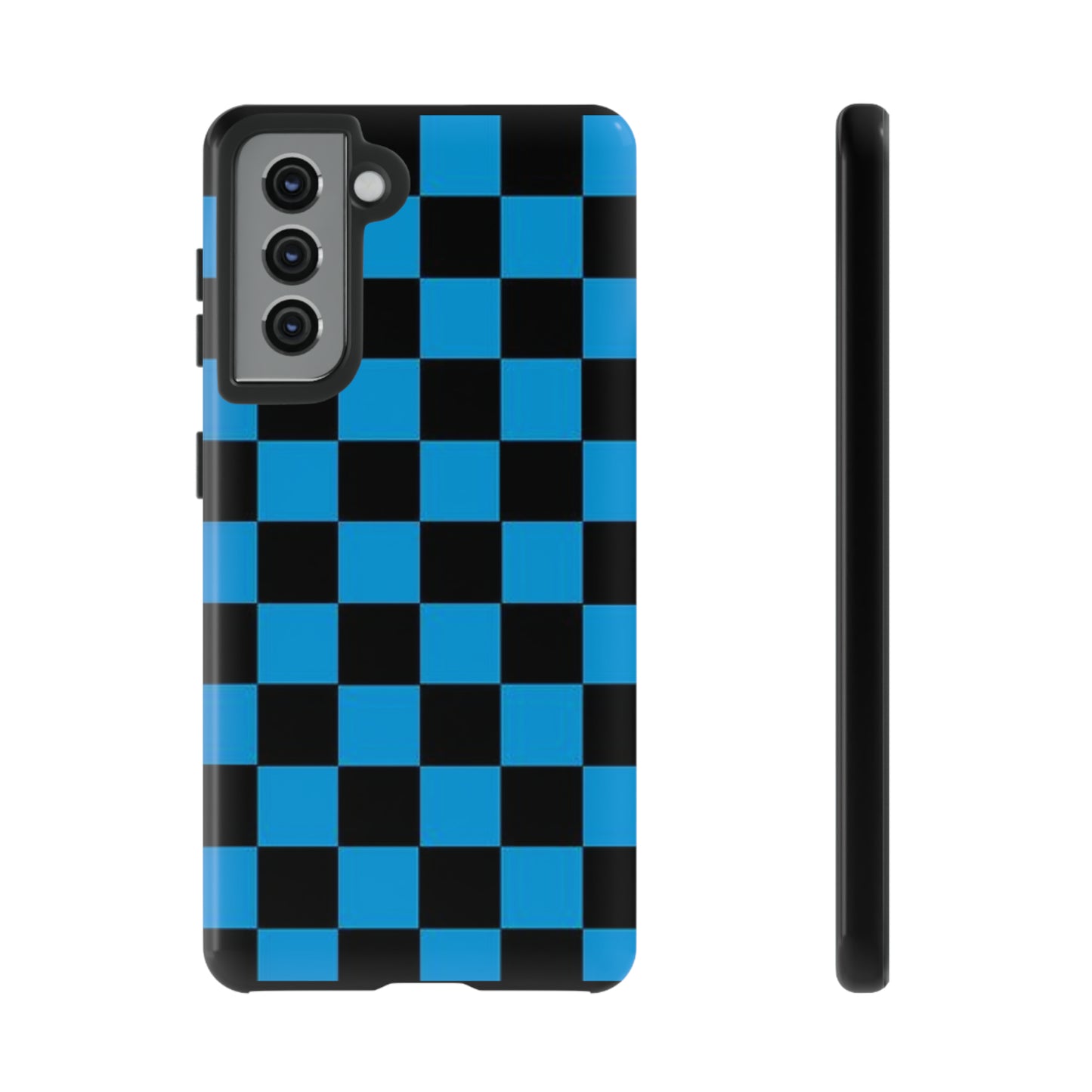 Blue and Black Checkers: 46-Tough Case iPhone series 15 14 13 12 11 X XR XS 8: Google series 7 6 5: Samsung series S23 S22 S21 S20 S10