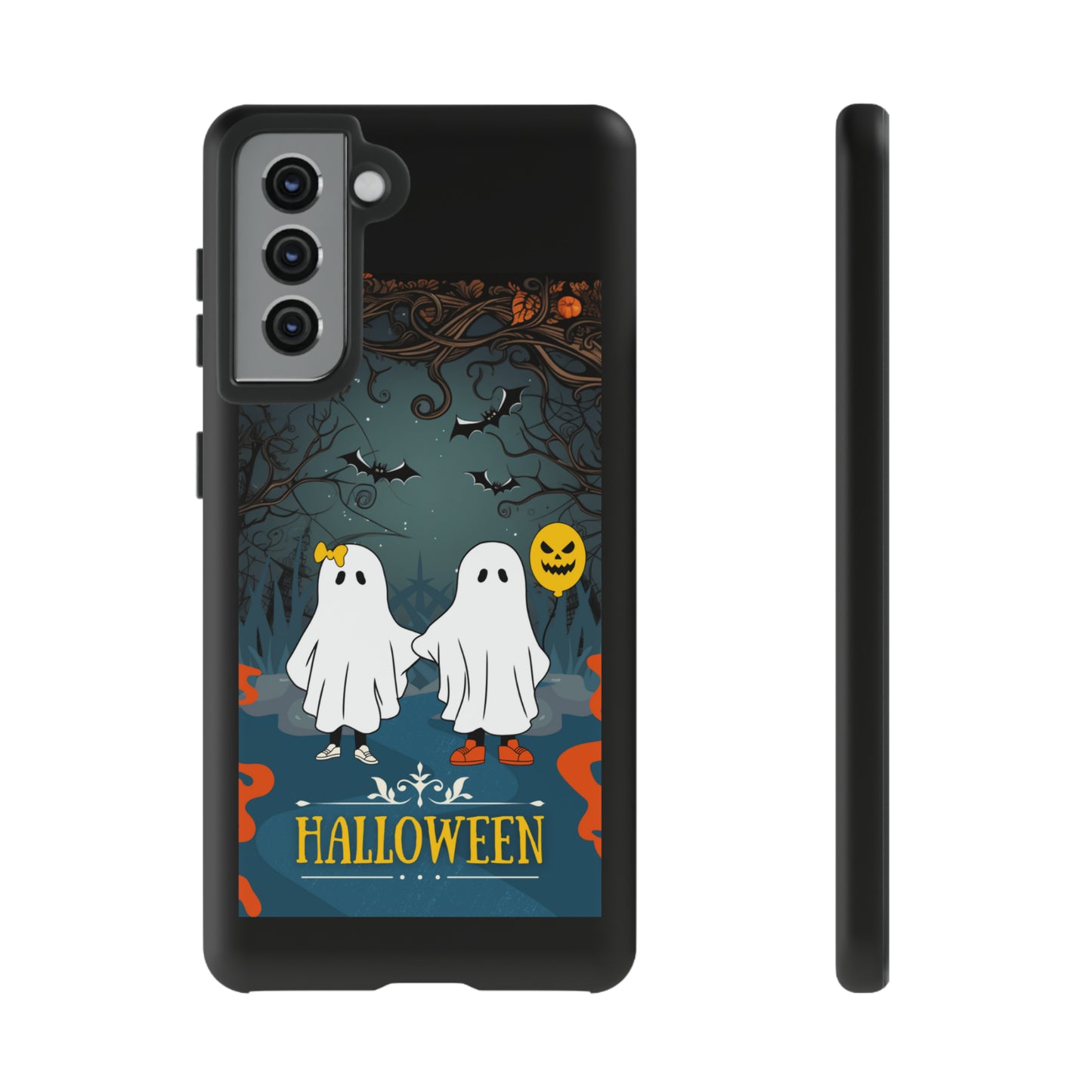 Ghosty with Black background: 46-Tough Case iPhone series 15 14 13 12 11 X XR XS 8: Google series 7 6 5: Samsung series S23 S22 S21 S20 S10