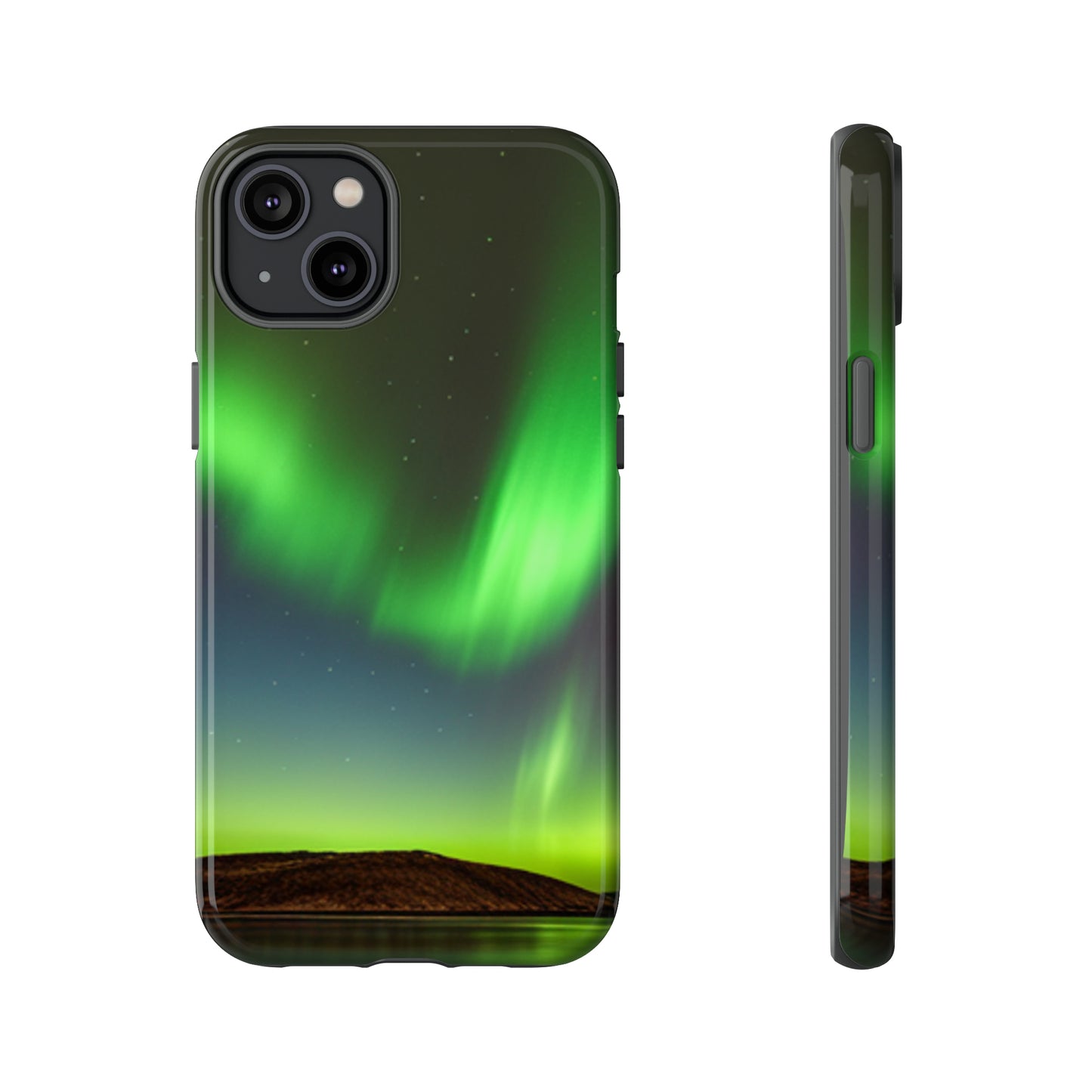 Northern Lights with a black background: 46-Tough Case iPhone series 15 14 13 12 11 X XR XS 8: Google series 7 6 5: Samsung series S23 S22 S21 S20 S10