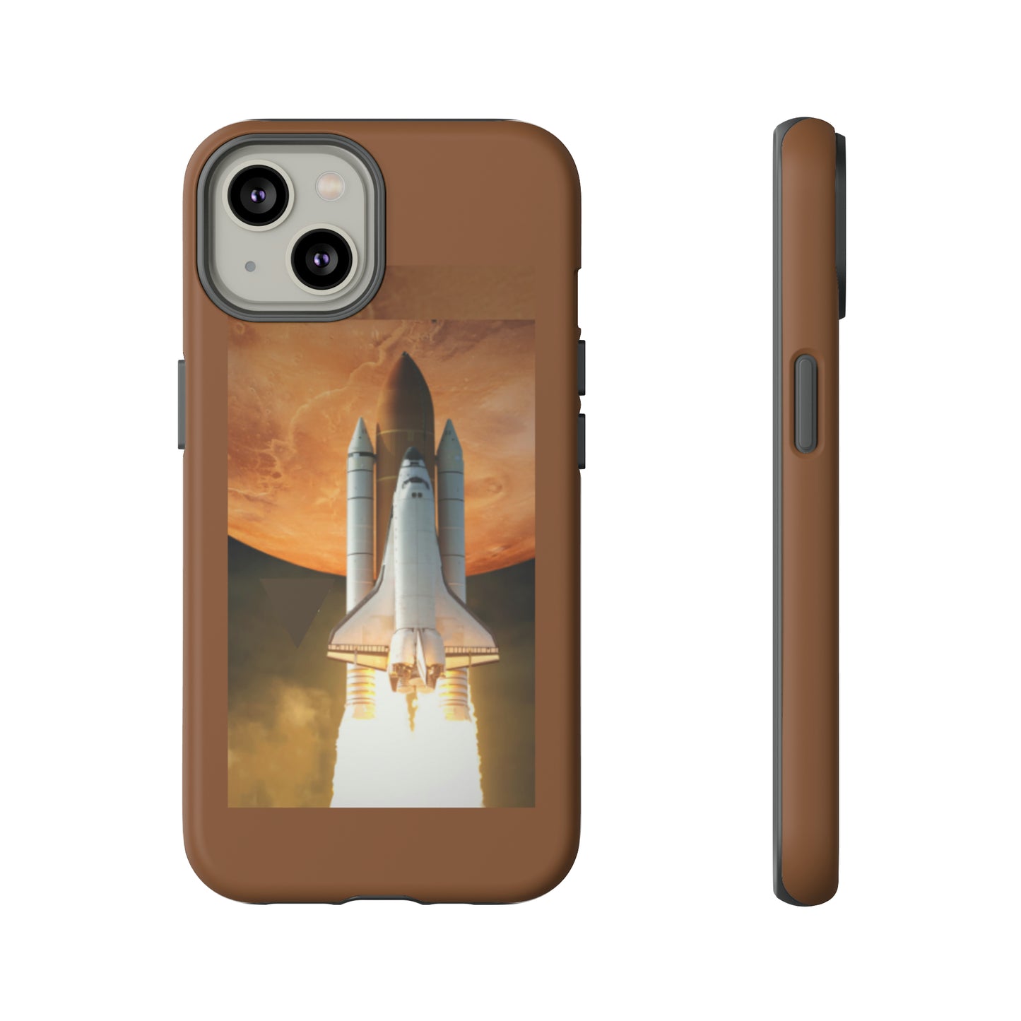 Rocket Man with Light Brown background: 46-Tough Case iPhone series 15 14 13 12 11 X XR XS 8: Google series 7 6 5: Samsung series S23 S22 S21 S20 S10