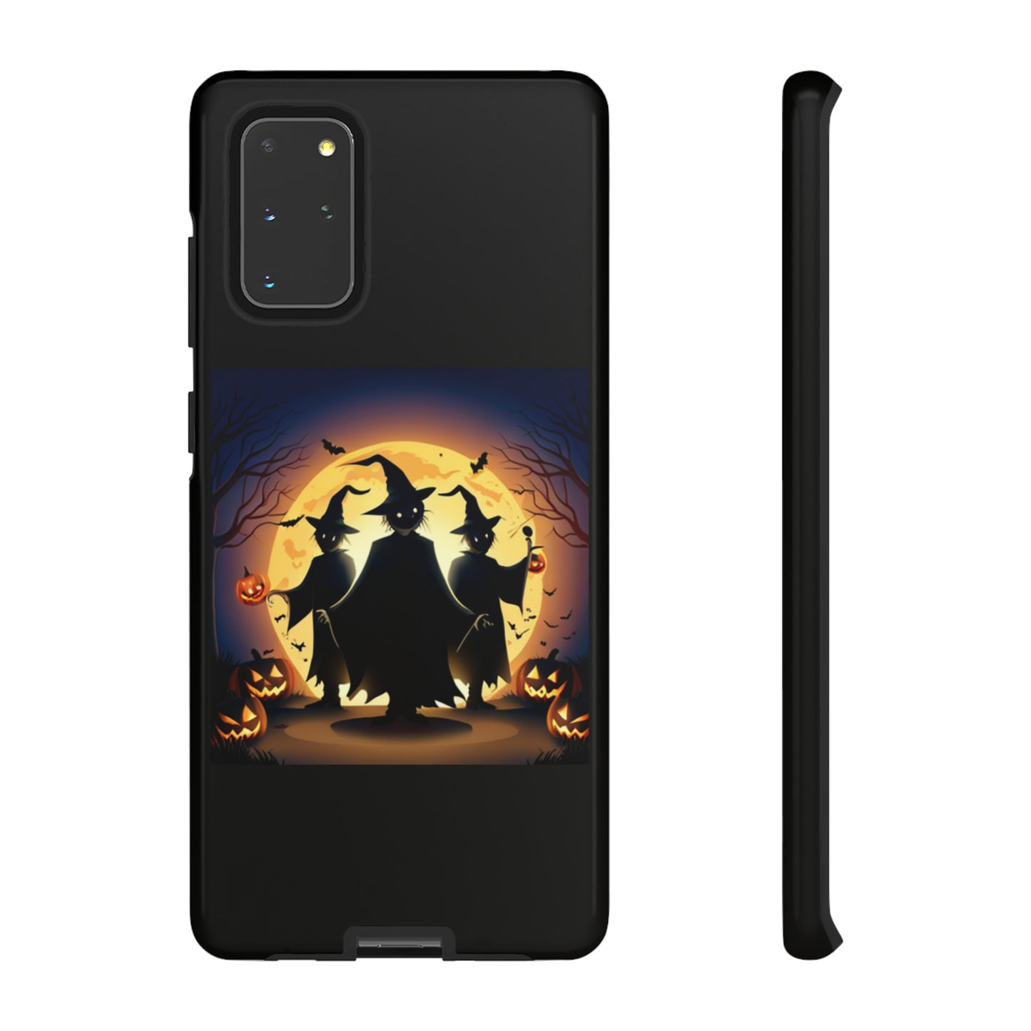 Trick or Treat with black background: 46-Tough Case iPhone series 15 14 13 12 11 X XR XS 8: Google series 7 6 5: Samsung series S23 S22 S21 S20 S10