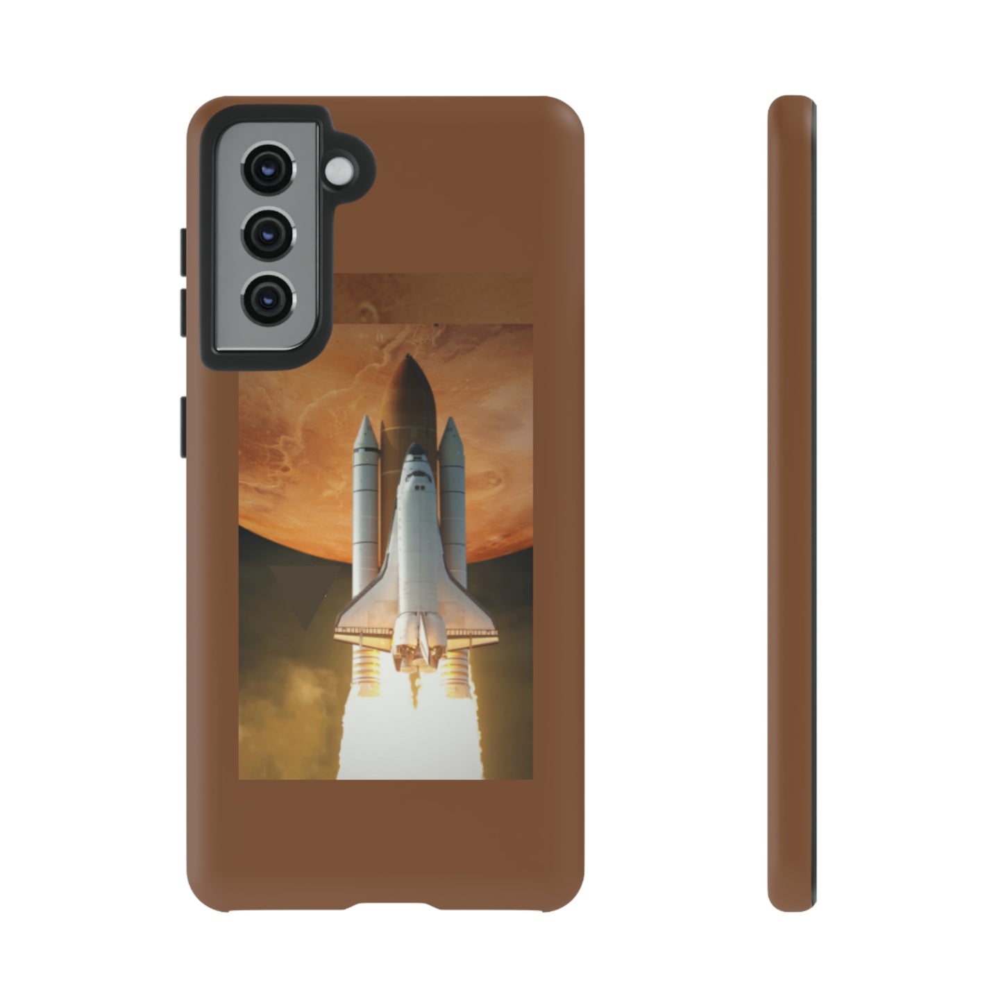 Rocket Man with Light Brown background: 46-Tough Case iPhone series 15 14 13 12 11 X XR XS 8: Google series 7 6 5: Samsung series S23 S22 S21 S20 S10