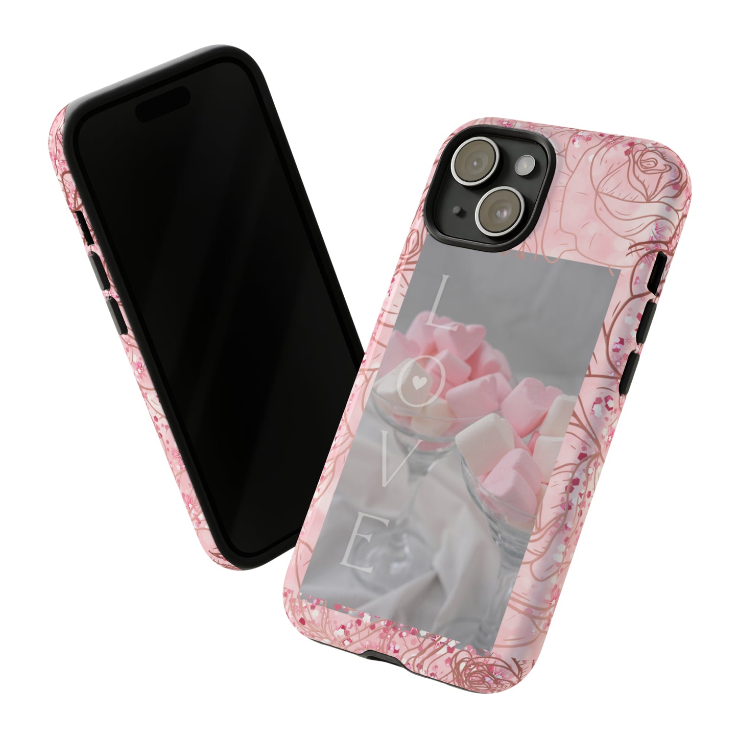 Pink Candy Love: 46-Tough Case iPhone series 15 14 13 12 11 X XR XS 8: Google series 7 6 5: Samsung series S23 S22 S21 S20 S10