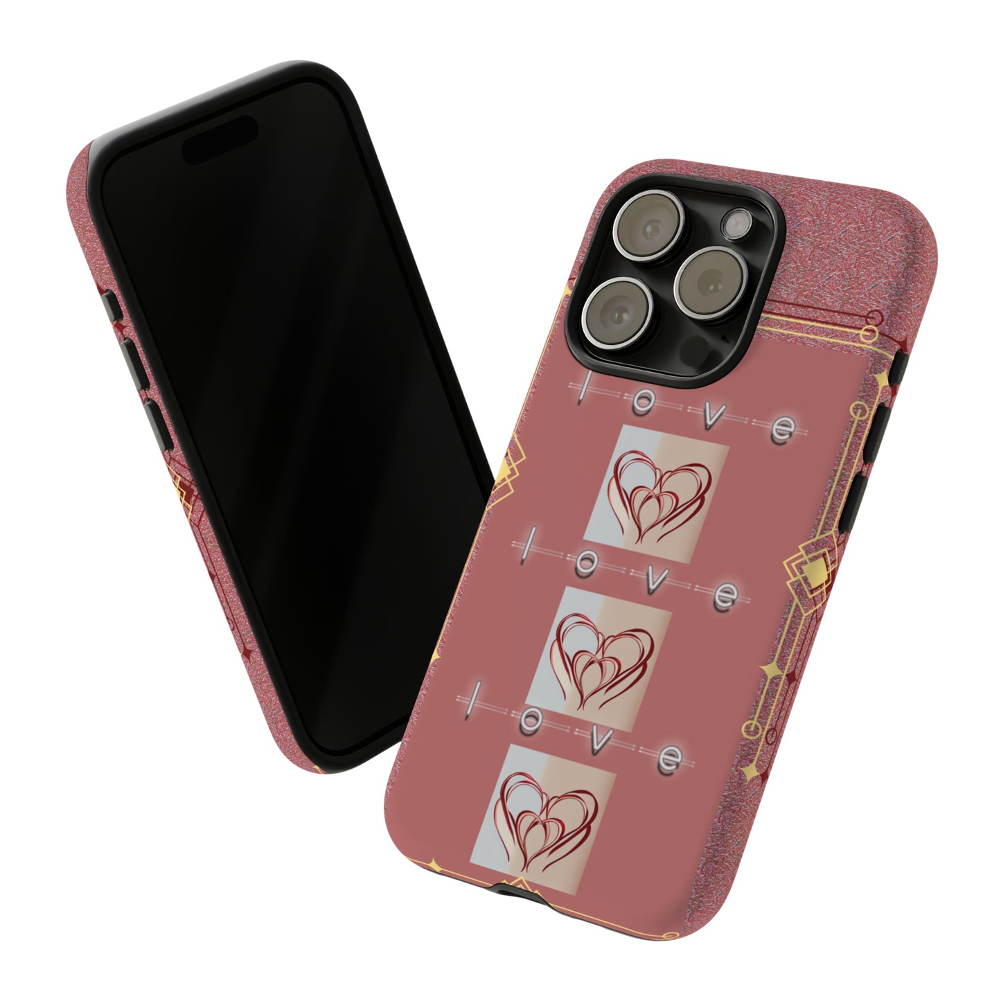 Three Hearts Love: 46-Tough Case iPhone series 15 14 13 12 11 X XR XS 8: Google series 7 6 5: Samsung series S23 S22 S21 S20 S10