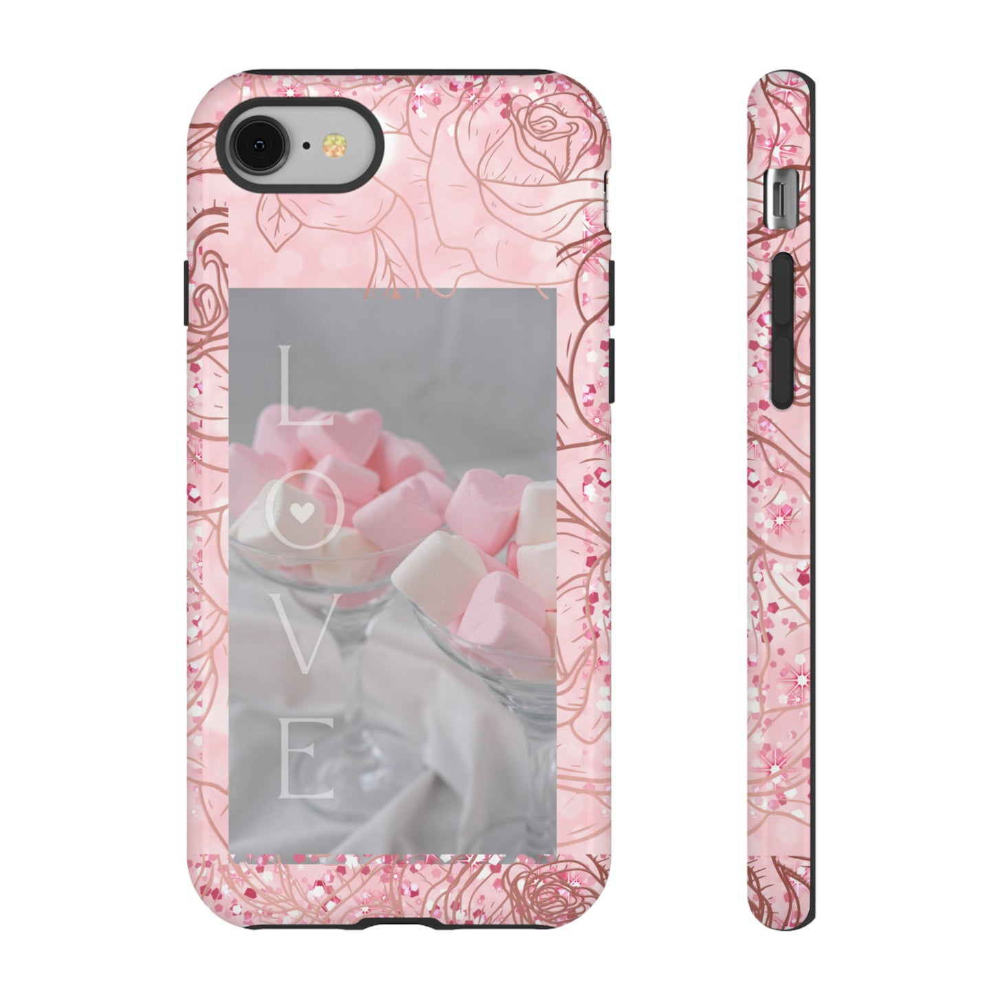 Pink Candy Love: 46-Tough Case iPhone series 15 14 13 12 11 X XR XS 8: Google series 7 6 5: Samsung series S23 S22 S21 S20 S10