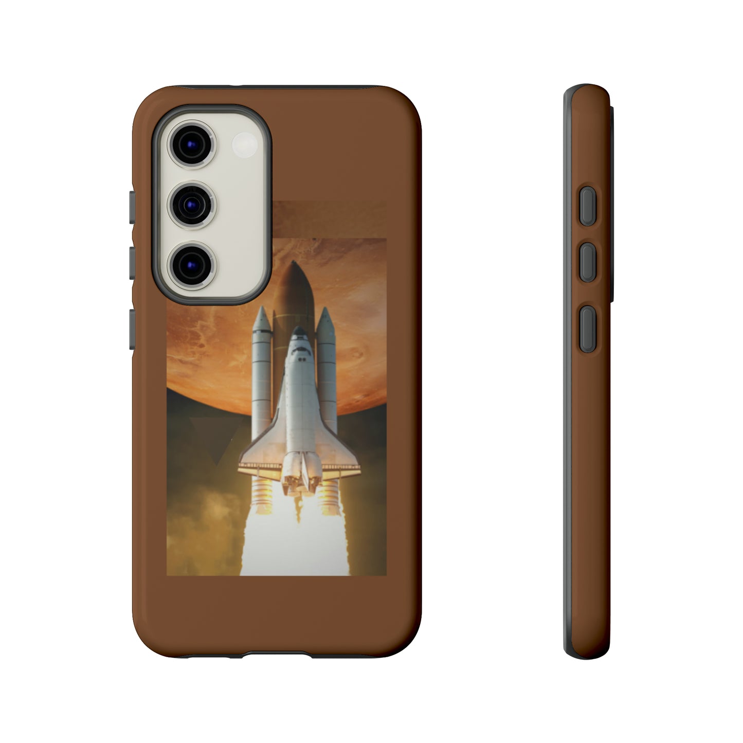 Rocket Man with Light Brown background: 46-Tough Case iPhone series 15 14 13 12 11 X XR XS 8: Google series 7 6 5: Samsung series S23 S22 S21 S20 S10