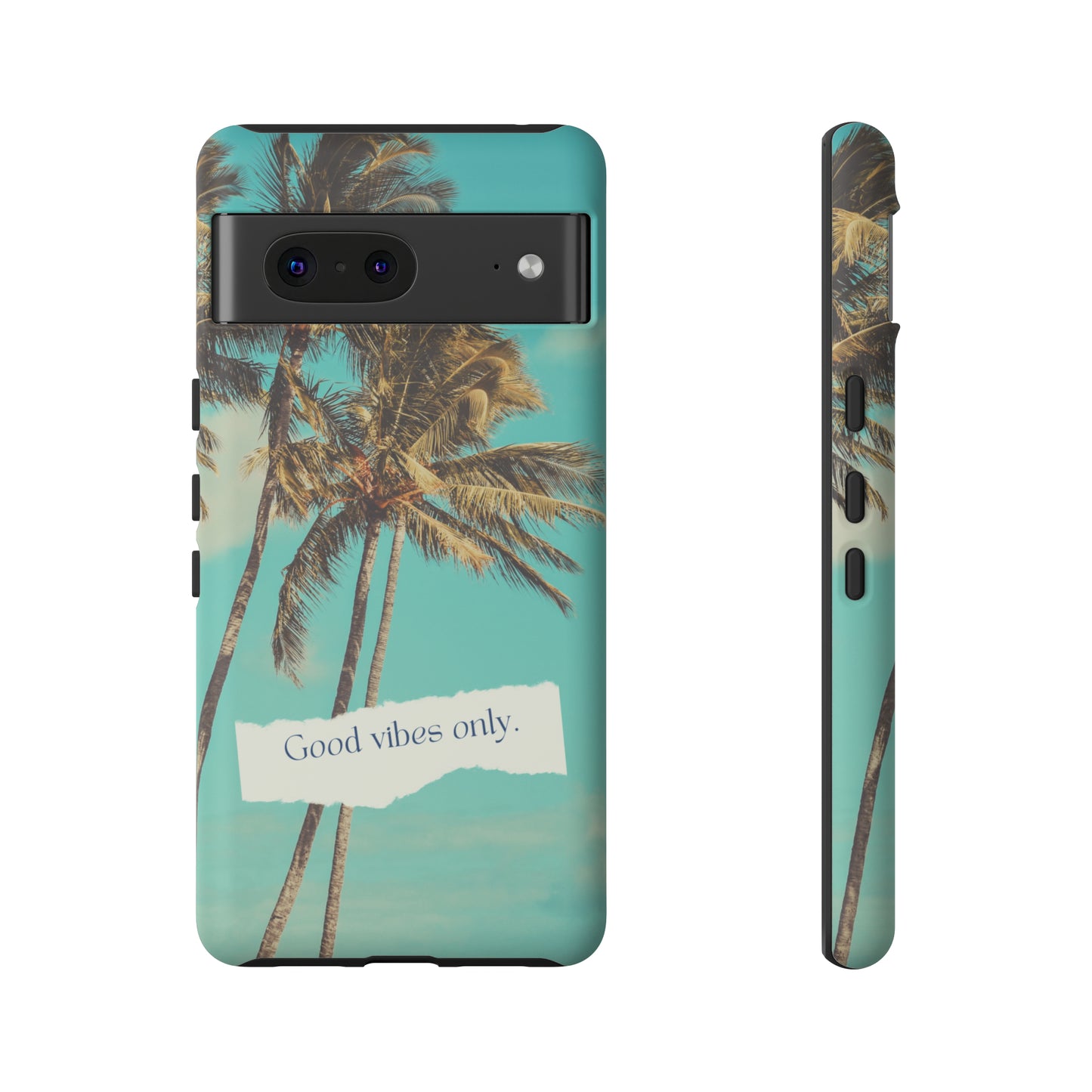 Palm Blue with Turquoise background : 46-Tough Case iPhone series 15 14 13 12 11 X XR XS 8: Google series 7 6 5: Samsung series S23 S22 S21 S20 S10