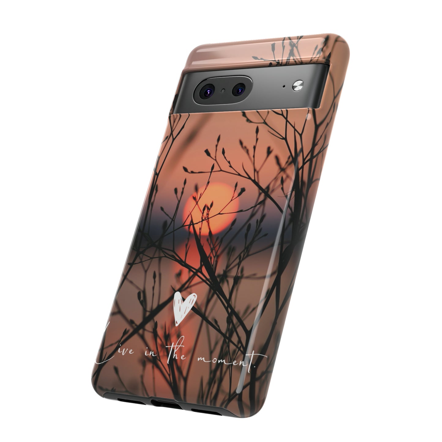 VIVID SUNSET FLORAL DESIGN with black background: 46-Tough Case iPhone series 15 14 13 12 11 X XR XS 8: Google series 7 6 5: Samsung series S23 S22 S21 S20 S10