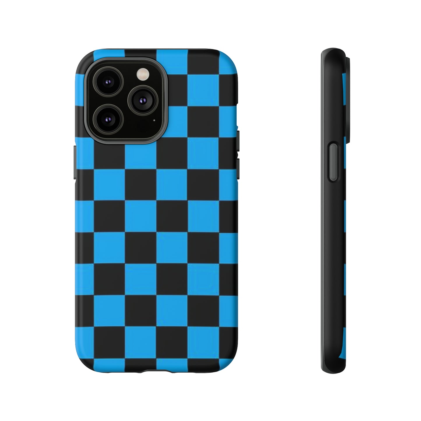 Blue and Black Checkers: 46-Tough Case iPhone series 15 14 13 12 11 X XR XS 8: Google series 7 6 5: Samsung series S23 S22 S21 S20 S10