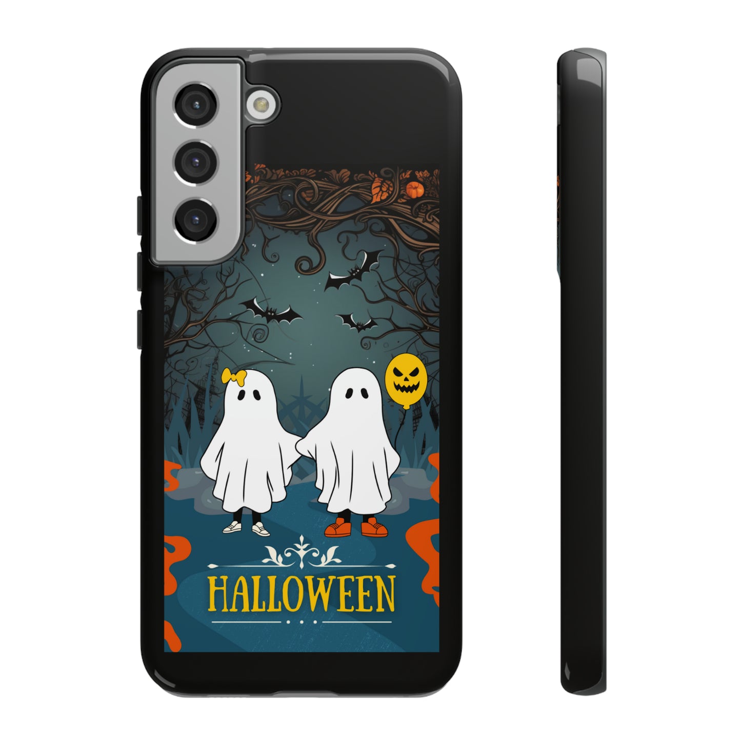 Ghosty with Black background: 46-Tough Case iPhone series 15 14 13 12 11 X XR XS 8: Google series 7 6 5: Samsung series S23 S22 S21 S20 S10