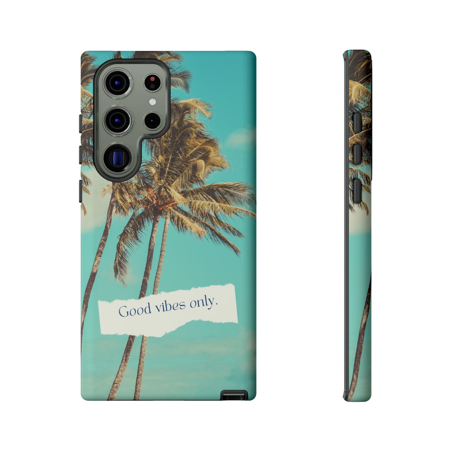 Palm Blue with Turquoise background : 46-Tough Case iPhone series 15 14 13 12 11 X XR XS 8: Google series 7 6 5: Samsung series S23 S22 S21 S20 S10