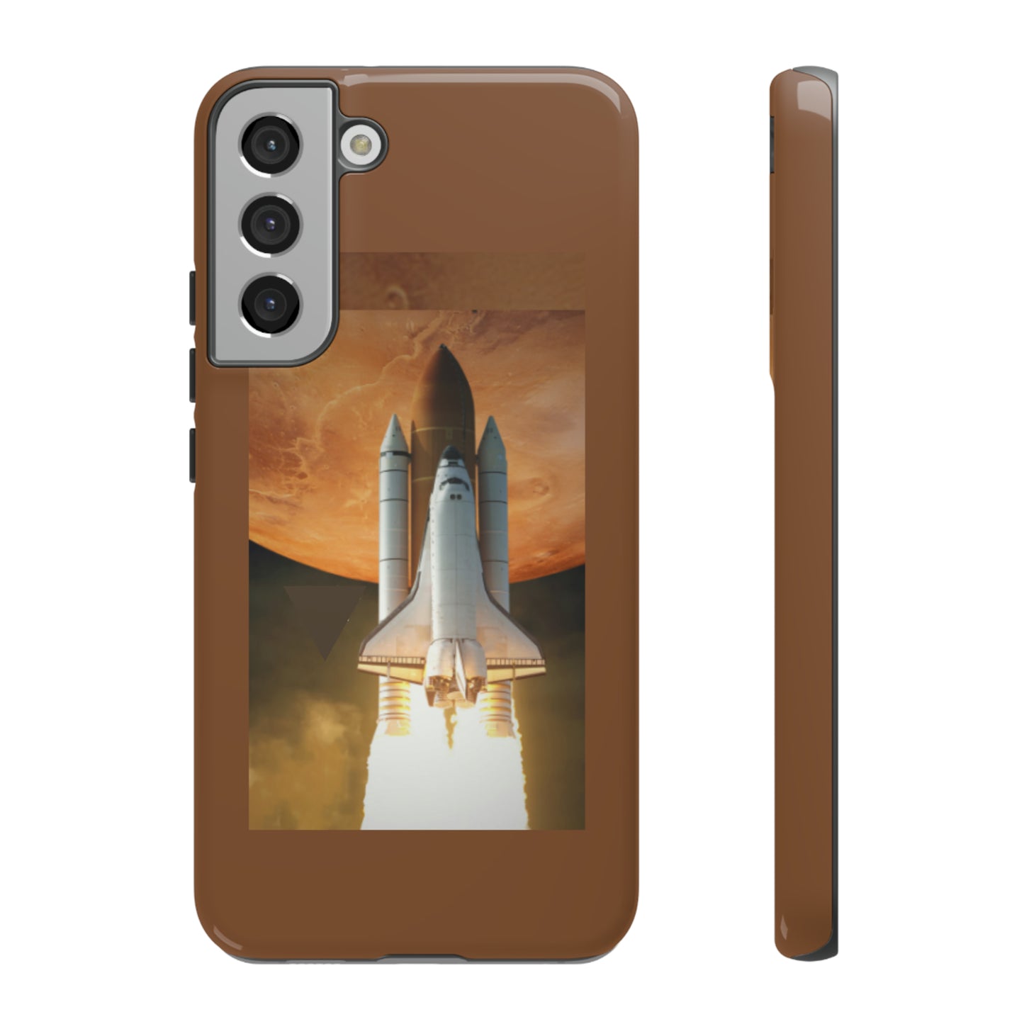 Rocket Man with Light Brown background: 46-Tough Case iPhone series 15 14 13 12 11 X XR XS 8: Google series 7 6 5: Samsung series S23 S22 S21 S20 S10