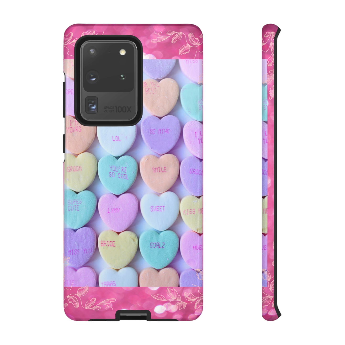 Candy Hearts: 46-Tough Case iPhone series 15 14 13 12 11 X XR XS 8: Google series 7 6 5: Samsung series S23 S22 S21 S20 S10