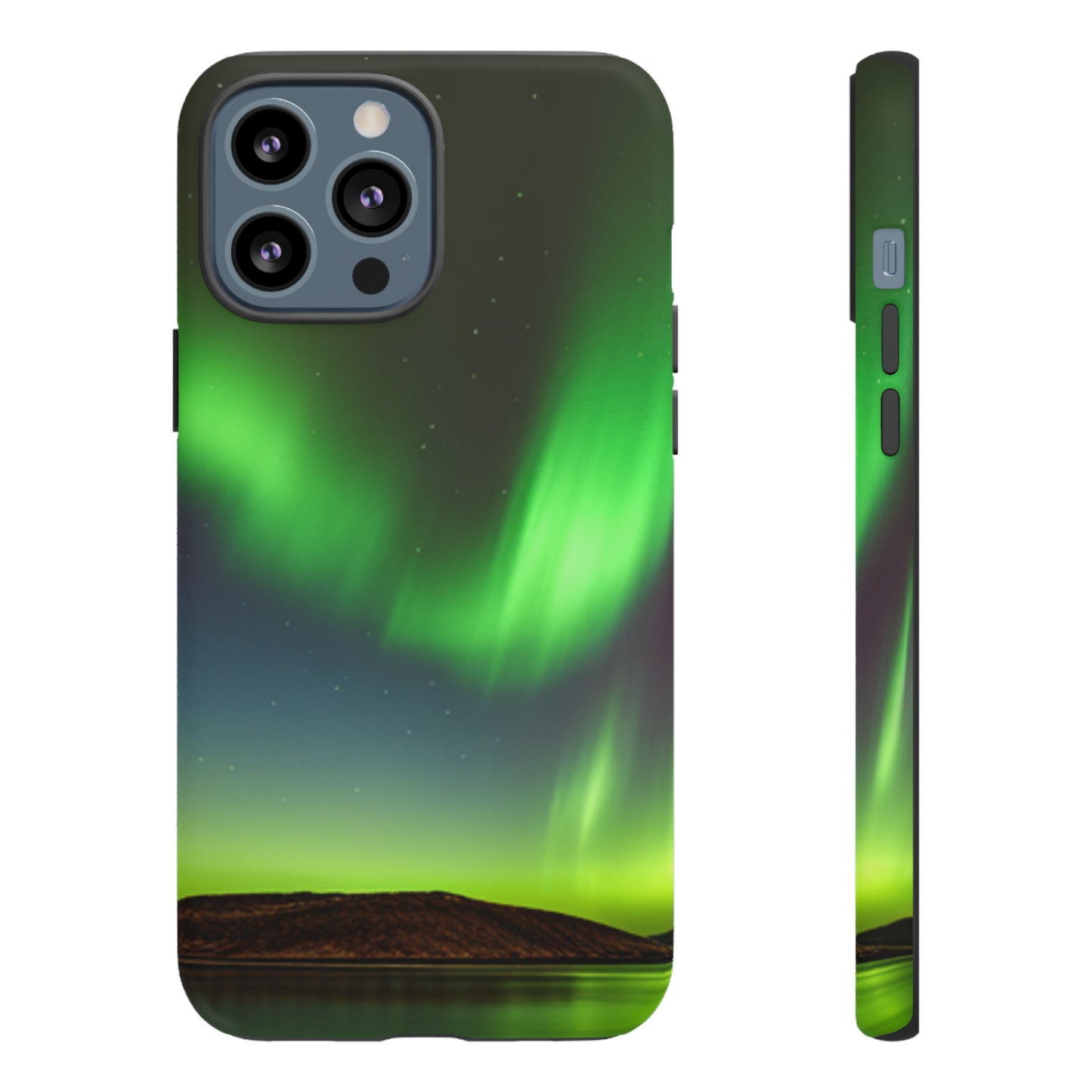 Northern Lights with a black background: 46-Tough Case iPhone series 15 14 13 12 11 X XR XS 8: Google series 7 6 5: Samsung series S23 S22 S21 S20 S10