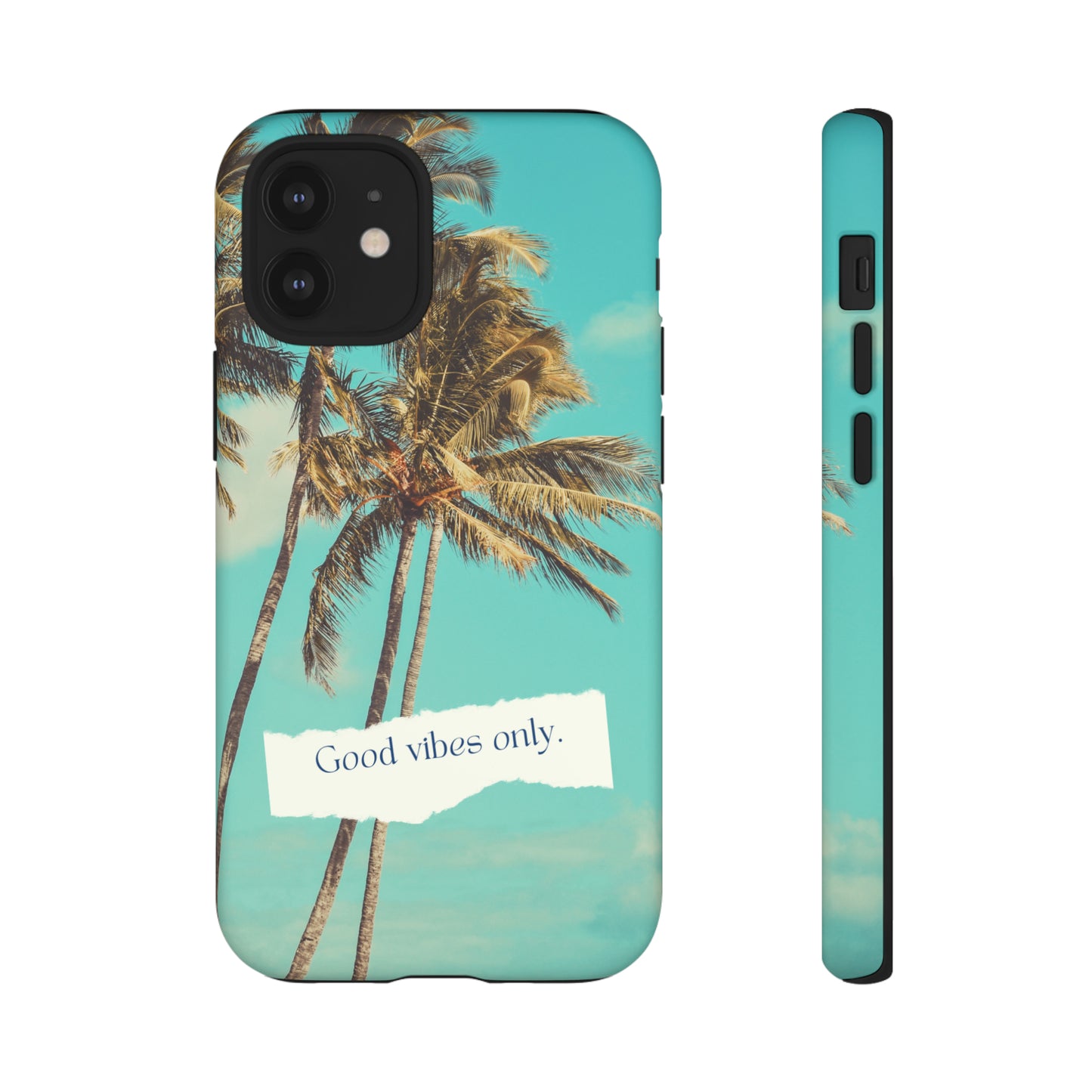 Palm Blue with Turquoise background : 46-Tough Case iPhone series 15 14 13 12 11 X XR XS 8: Google series 7 6 5: Samsung series S23 S22 S21 S20 S10