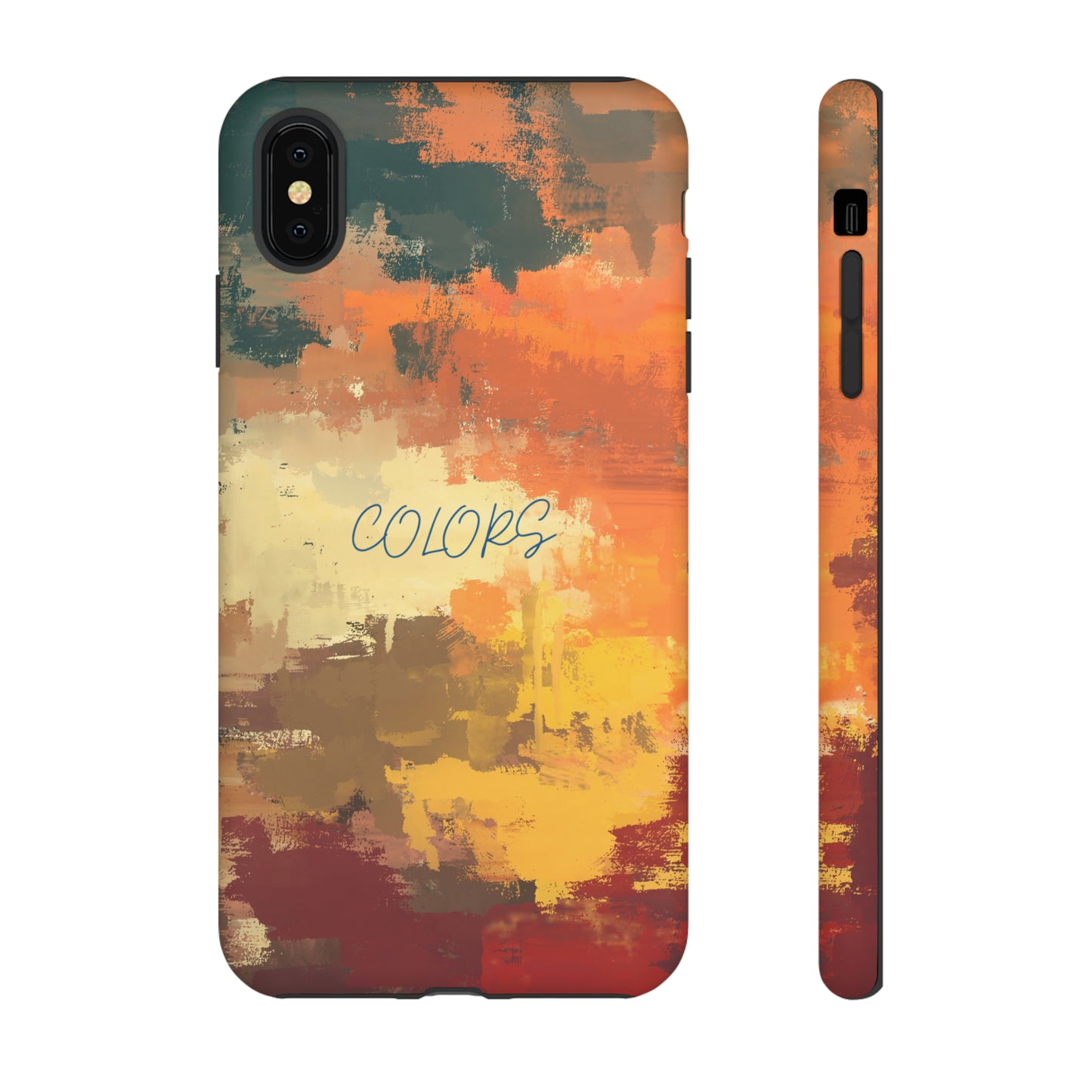 Colorful Modern Art Oil Painting with black background: 46-Tough Case iPhone series 15 14 13 12 11 X XR XS 8: Google series 7 6 5: Samsung series S23 S22 S21 S20 S10