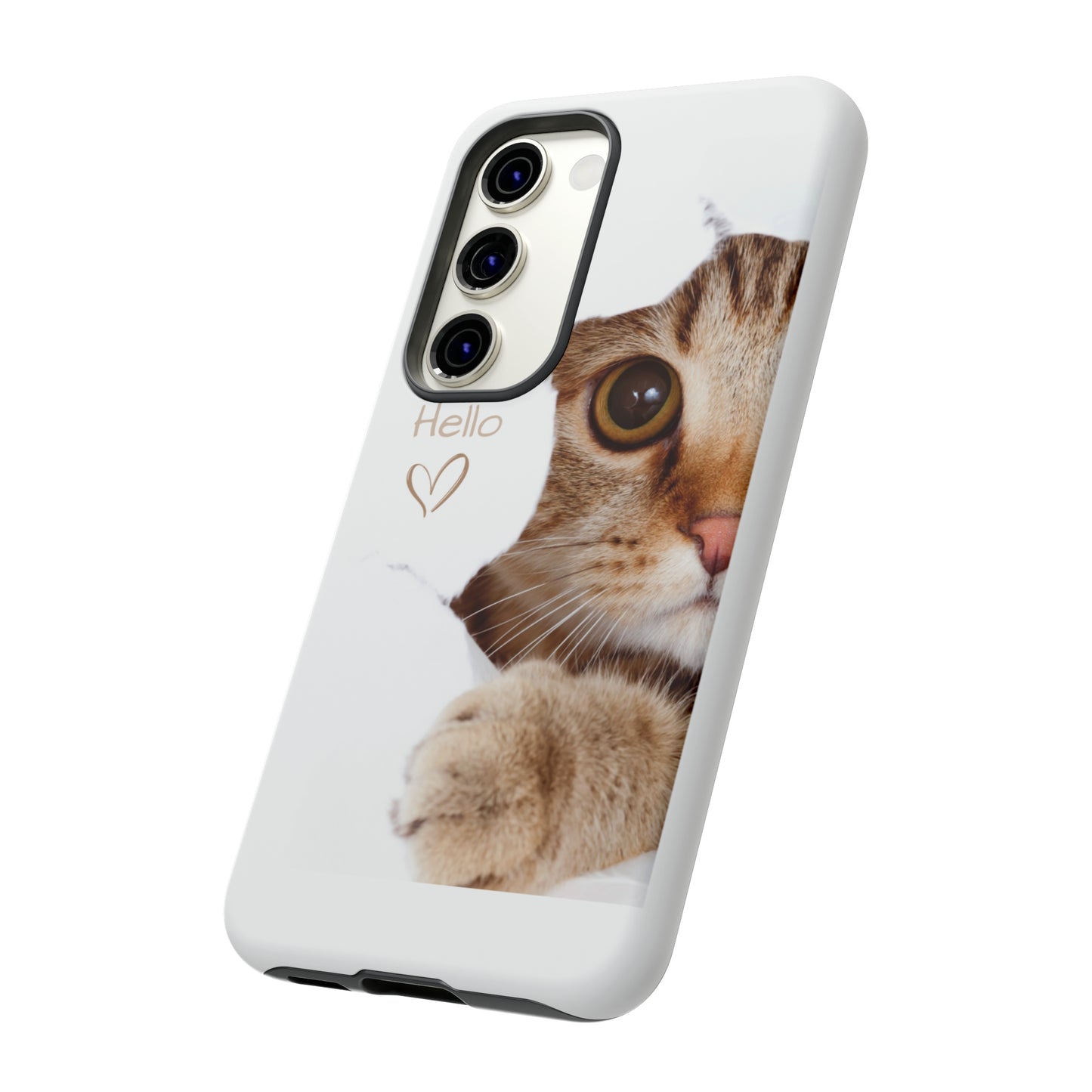 Hey Kitty with white background: 46-Tough Case iPhone series 15 14 13 12 11 X XR XS 8: Google series 7 6 5: Samsung series S23 S22 S21 S20 S10