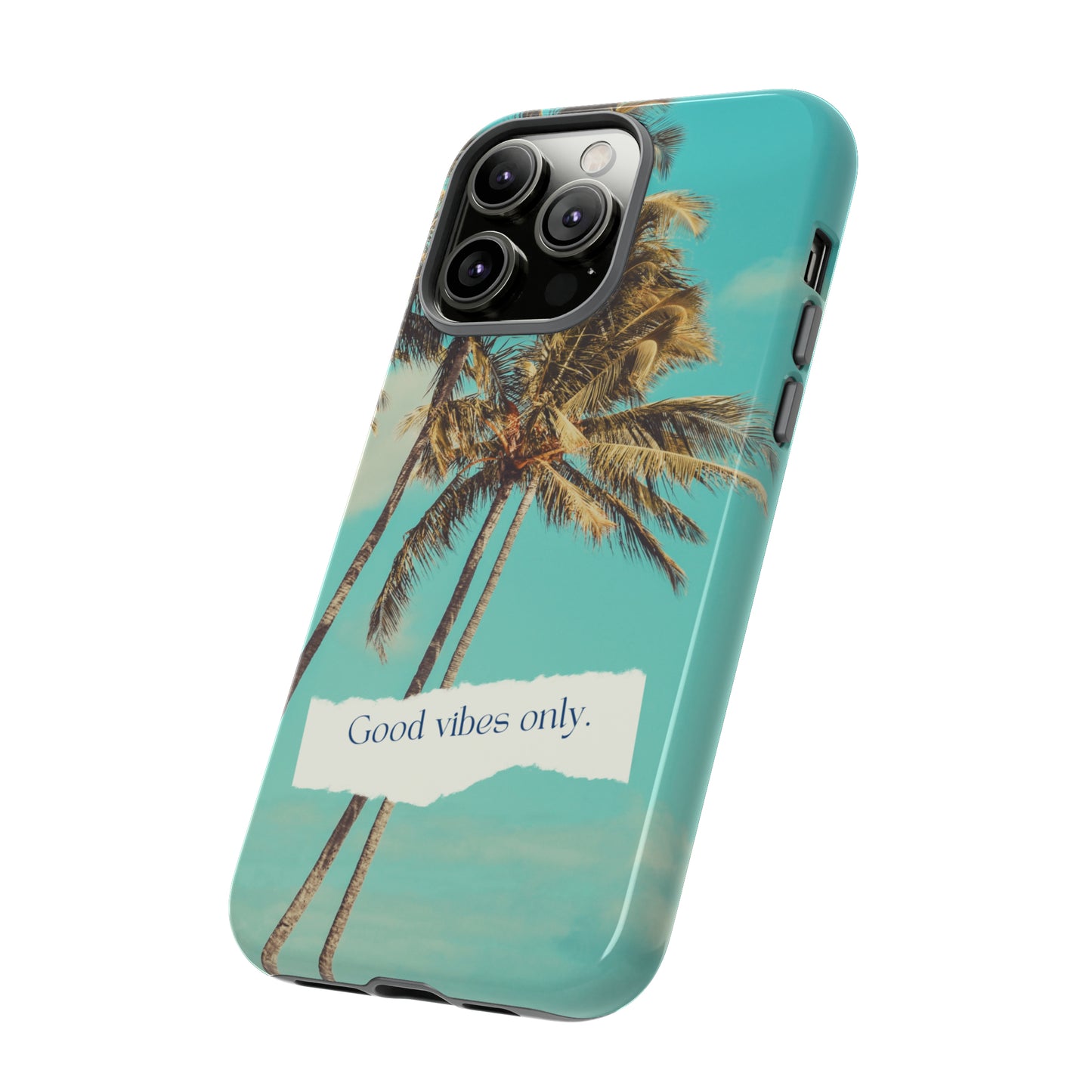 Palm Blue with Turquoise background : 46-Tough Case iPhone series 15 14 13 12 11 X XR XS 8: Google series 7 6 5: Samsung series S23 S22 S21 S20 S10