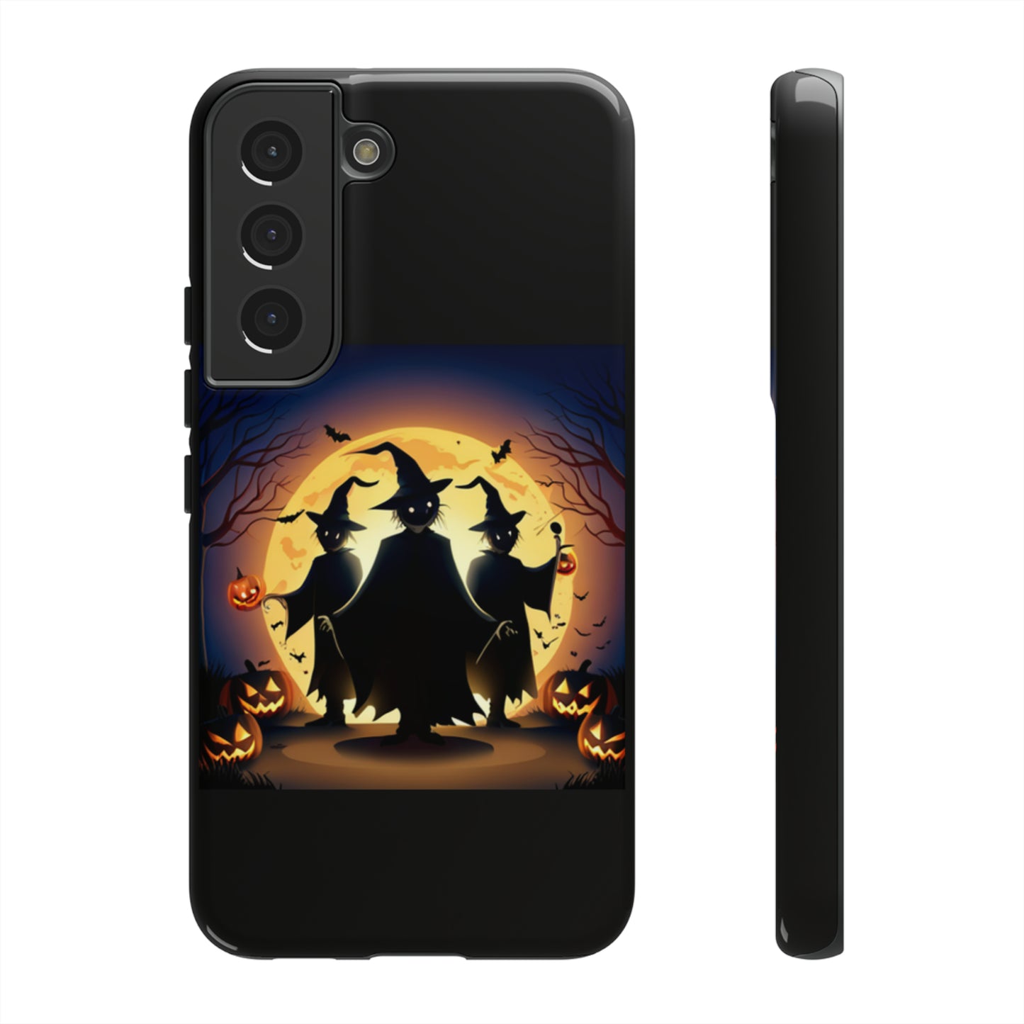 Trick or Treat with black background: 46-Tough Case iPhone series 15 14 13 12 11 X XR XS 8: Google series 7 6 5: Samsung series S23 S22 S21 S20 S10