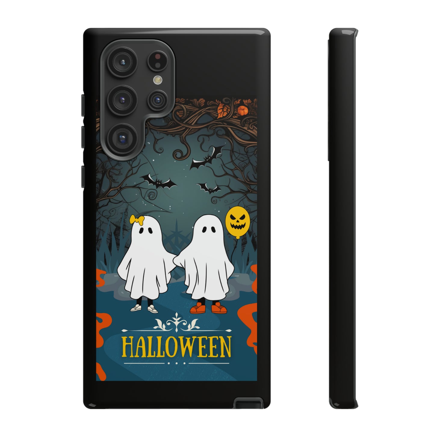 Ghosty with Black background: 46-Tough Case iPhone series 15 14 13 12 11 X XR XS 8: Google series 7 6 5: Samsung series S23 S22 S21 S20 S10