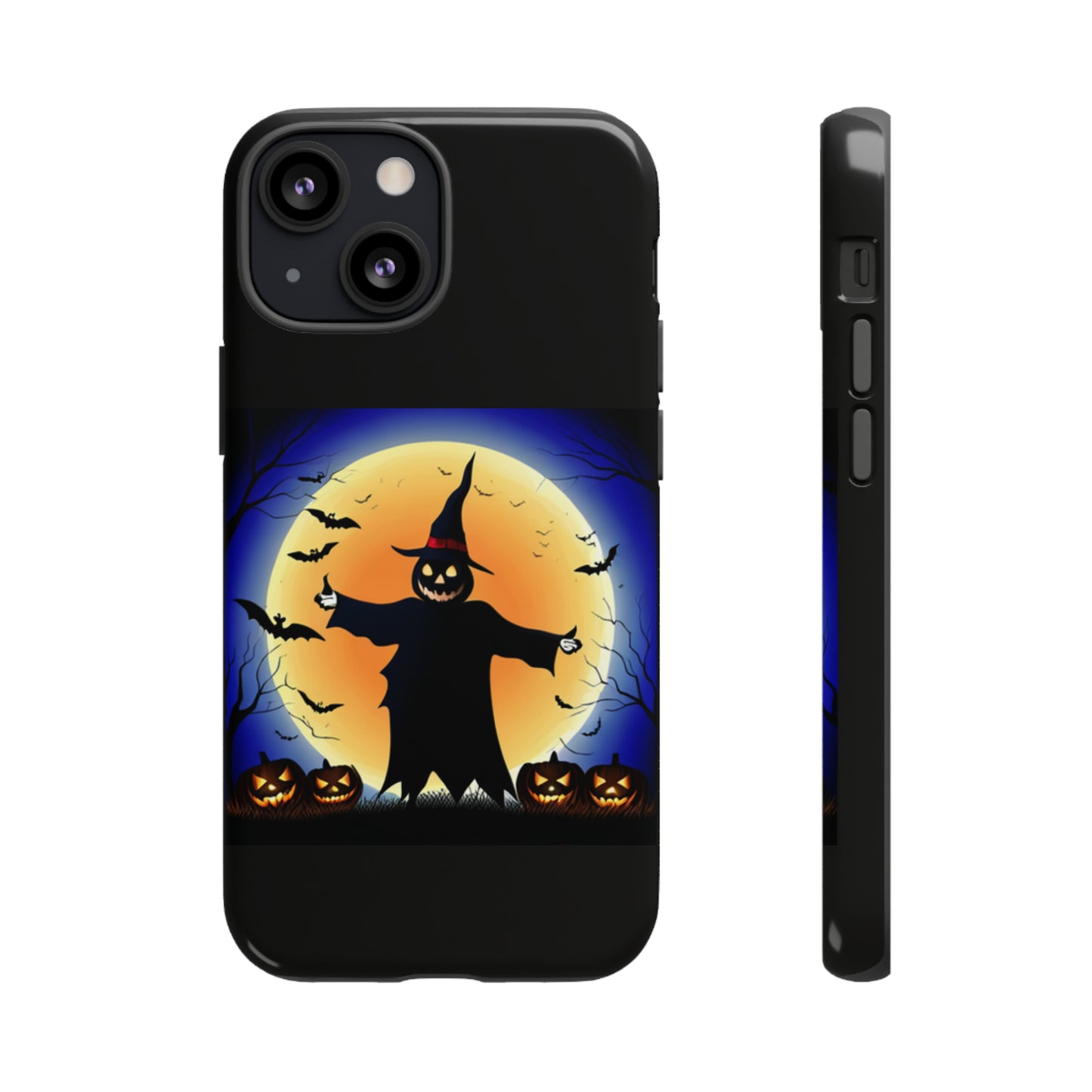 Scary Halloween with Black background: 46-Tough Case iPhone series 15 14 13 12 11 X XR XS 8: Google series 7 6 5: Samsung series S23 S22 S21 S20 S10Tough Cases