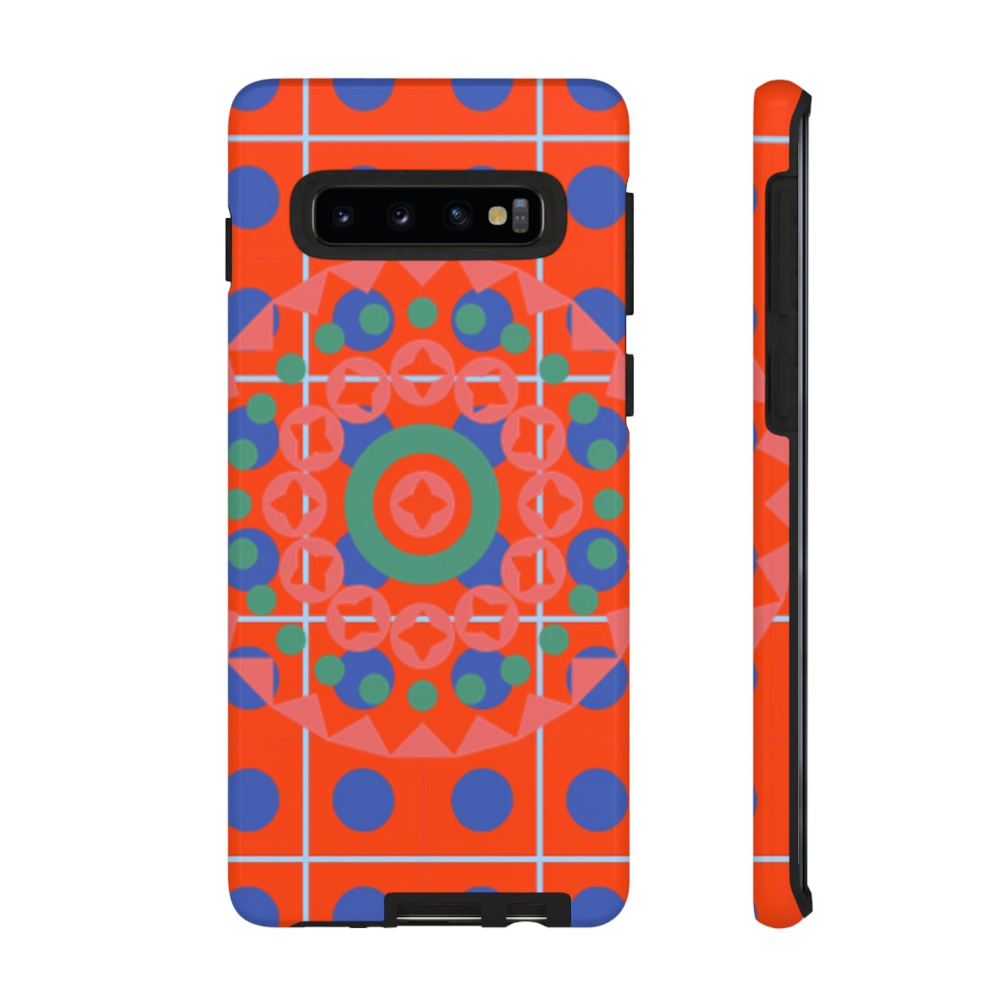 Orange Crush Camouflage with Black background: 46-Tough Case iPhone series 15 14 13 12 11 X XR XS 8: Google series 7 6 5: Samsung series S23 S22 S21 S20 S10