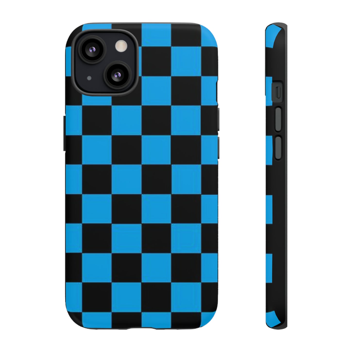 Blue and Black Checkers: 46-Tough Case iPhone series 15 14 13 12 11 X XR XS 8: Google series 7 6 5: Samsung series S23 S22 S21 S20 S10