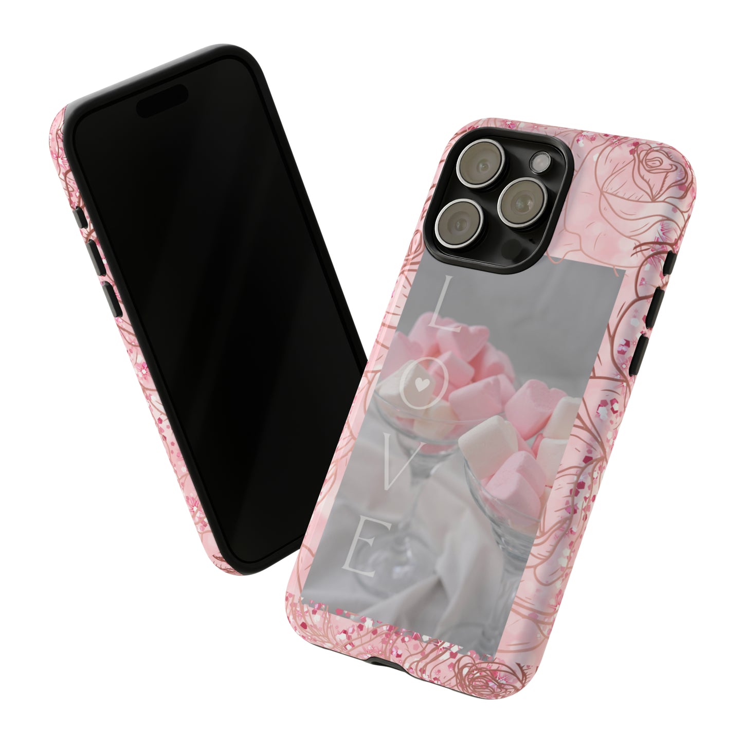 Pink Candy Love: 46-Tough Case iPhone series 15 14 13 12 11 X XR XS 8: Google series 7 6 5: Samsung series S23 S22 S21 S20 S10