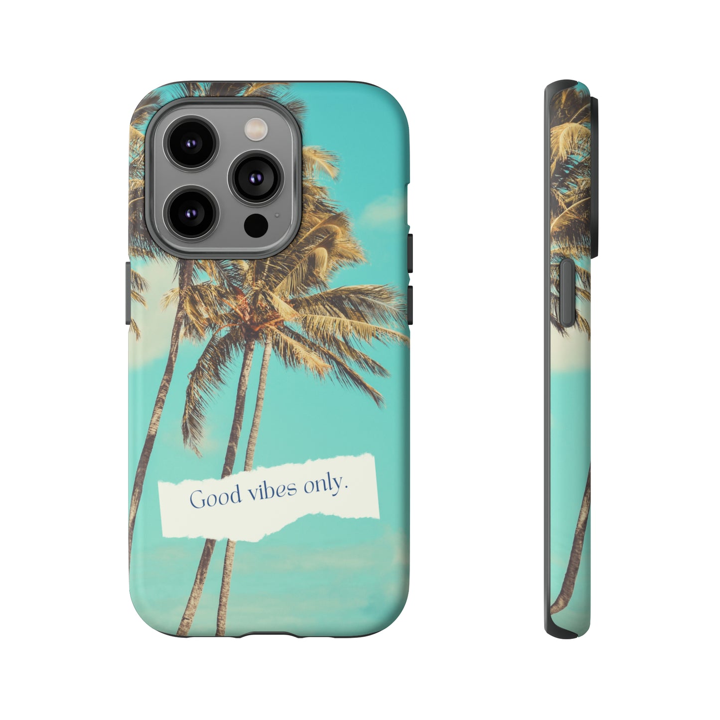 Palm Blue with Turquoise background : 46-Tough Case iPhone series 15 14 13 12 11 X XR XS 8: Google series 7 6 5: Samsung series S23 S22 S21 S20 S10