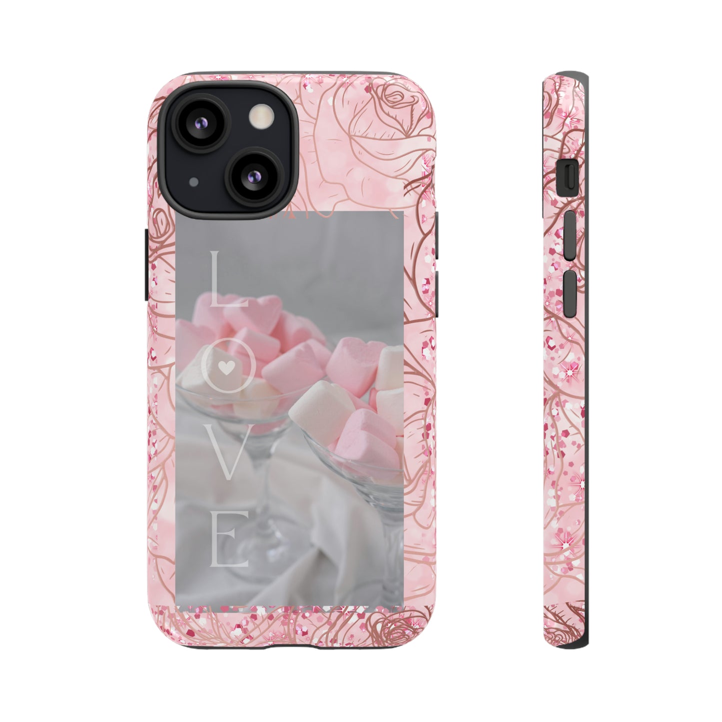 Pink Candy Love: 46-Tough Case iPhone series 15 14 13 12 11 X XR XS 8: Google series 7 6 5: Samsung series S23 S22 S21 S20 S10