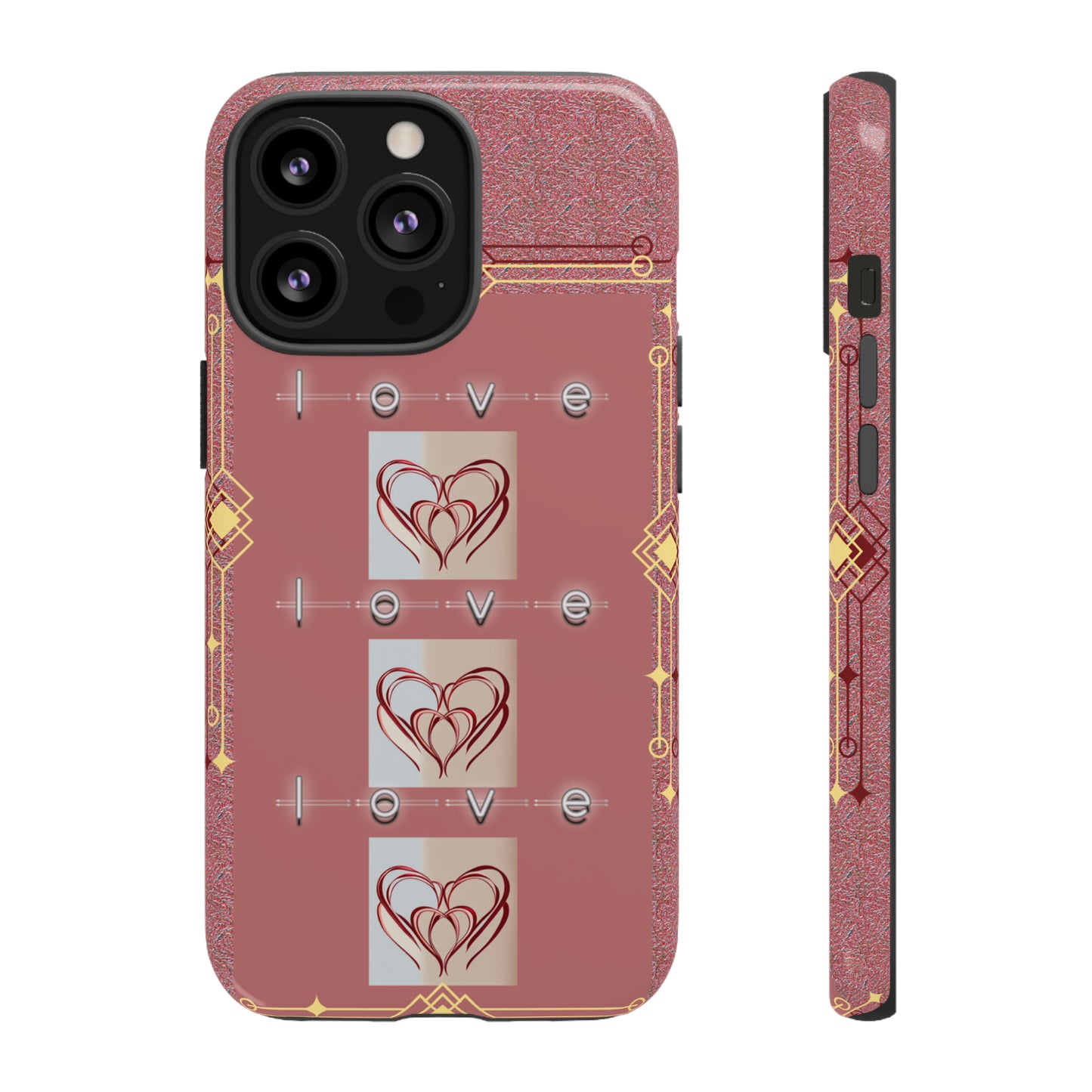 Three Hearts Love: 46-Tough Case iPhone series 15 14 13 12 11 X XR XS 8: Google series 7 6 5: Samsung series S23 S22 S21 S20 S10