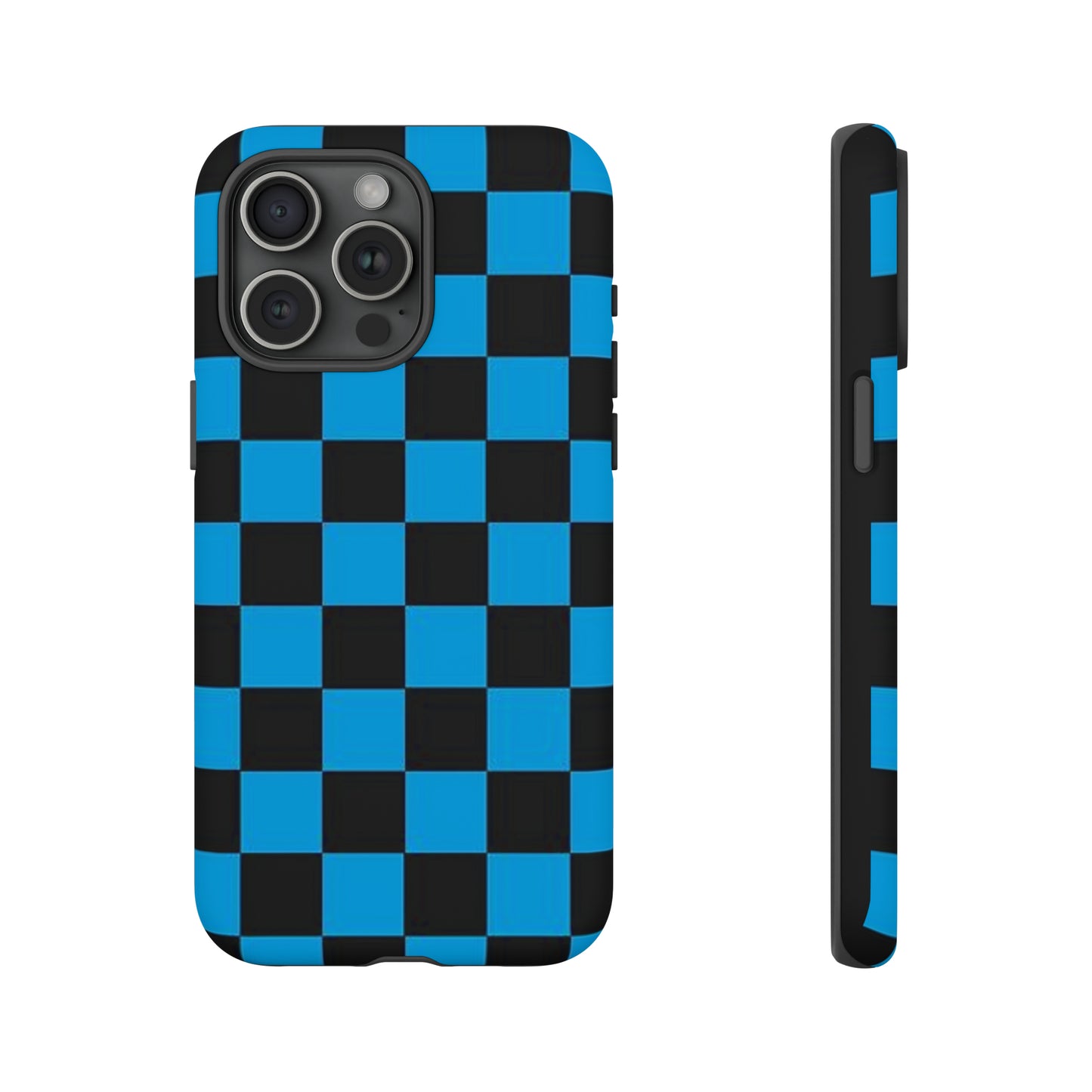 Blue and Black Checkers: 46-Tough Case iPhone series 15 14 13 12 11 X XR XS 8: Google series 7 6 5: Samsung series S23 S22 S21 S20 S10