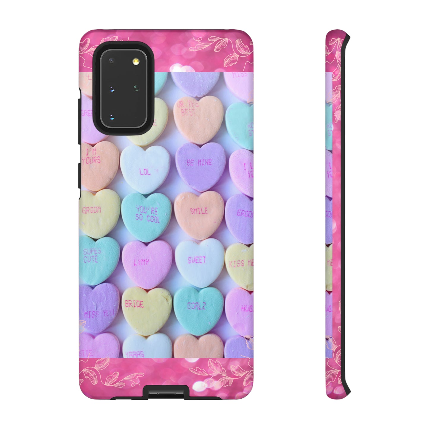 Candy Hearts: 46-Tough Case iPhone series 15 14 13 12 11 X XR XS 8: Google series 7 6 5: Samsung series S23 S22 S21 S20 S10