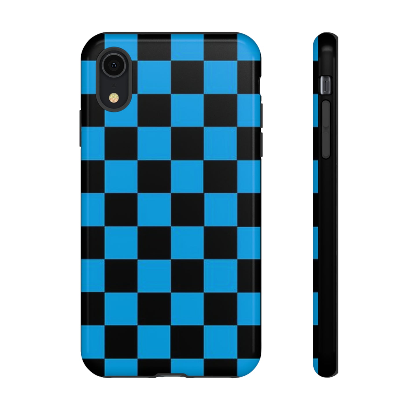 Blue and Black Checkers: 46-Tough Case iPhone series 15 14 13 12 11 X XR XS 8: Google series 7 6 5: Samsung series S23 S22 S21 S20 S10