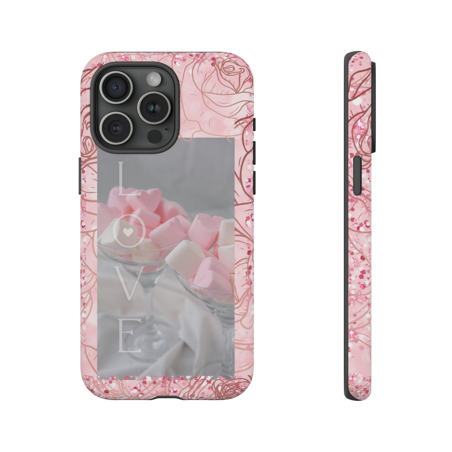 Pink Candy Love: 46-Tough Case iPhone series 15 14 13 12 11 X XR XS 8: Google series 7 6 5: Samsung series S23 S22 S21 S20 S10