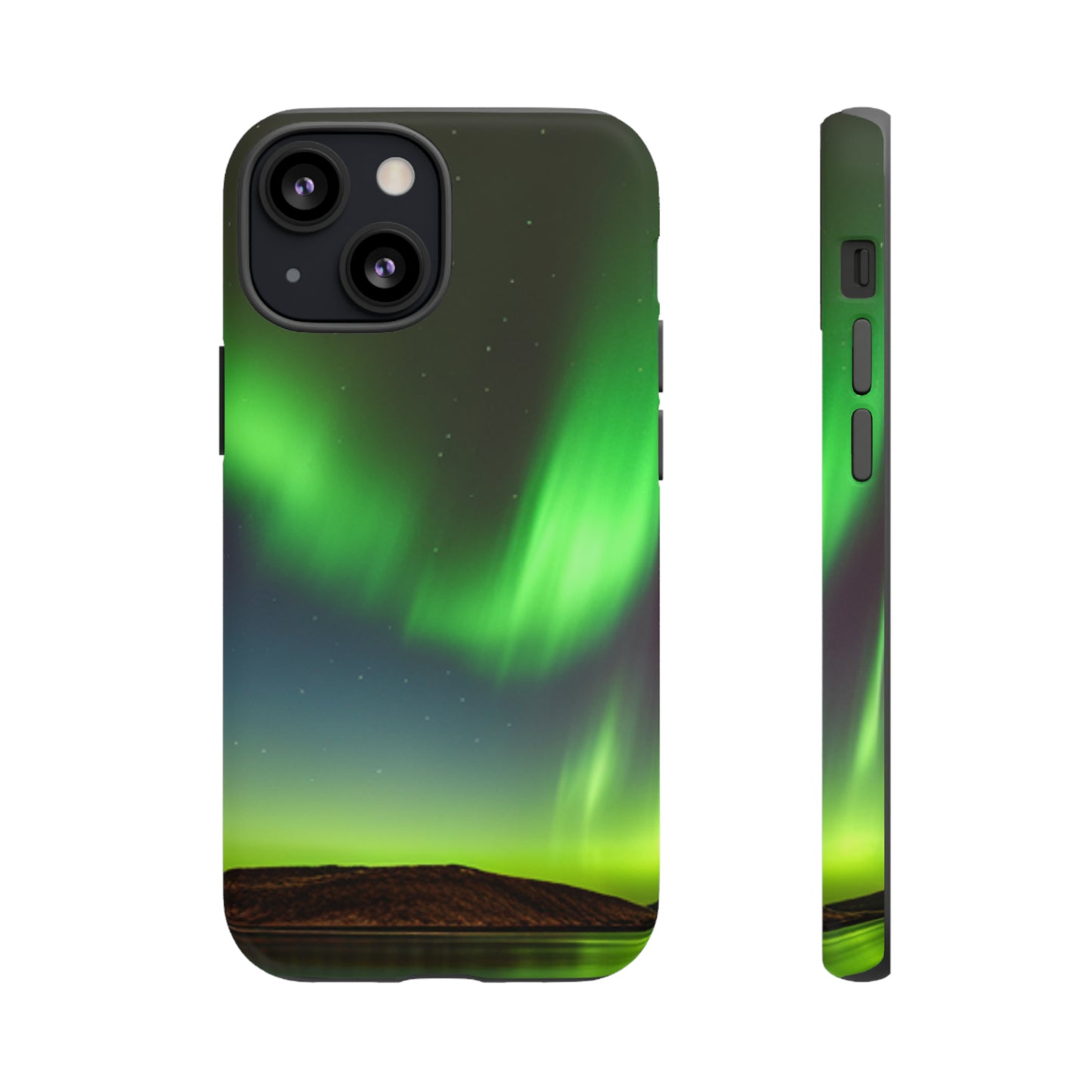 Northern Lights with a black background: 46-Tough Case iPhone series 15 14 13 12 11 X XR XS 8: Google series 7 6 5: Samsung series S23 S22 S21 S20 S10