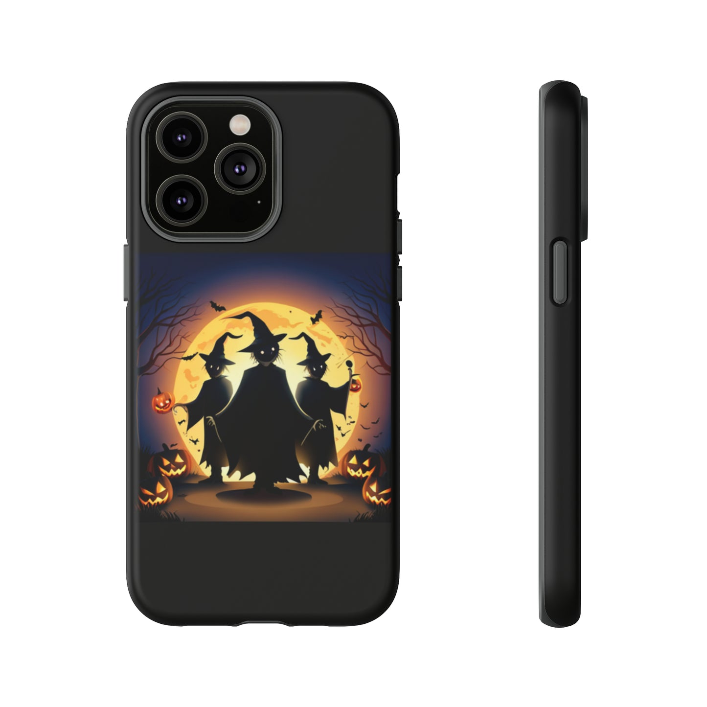 Trick or Treat with black background: 46-Tough Case iPhone series 15 14 13 12 11 X XR XS 8: Google series 7 6 5: Samsung series S23 S22 S21 S20 S10