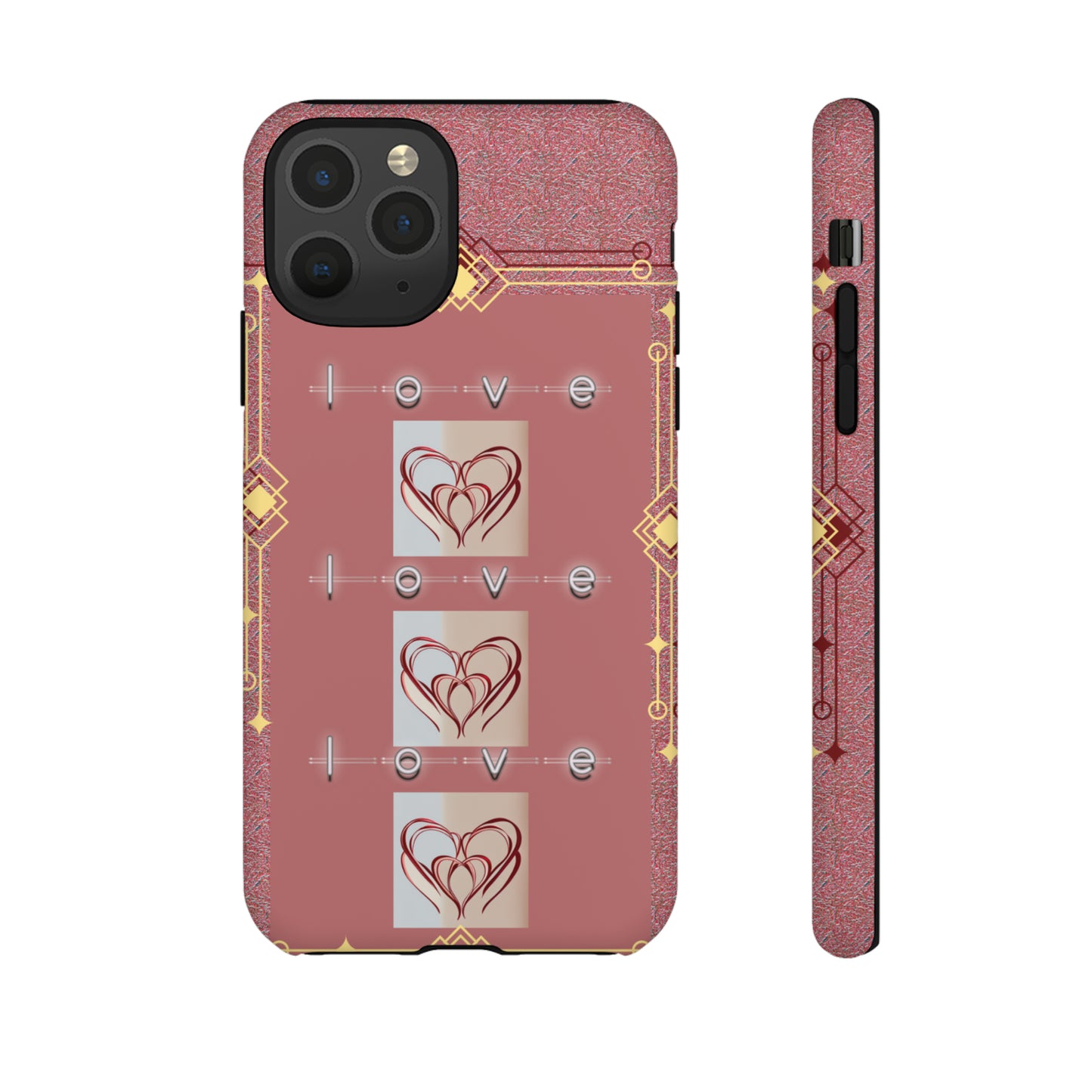 Three Hearts Love: 46-Tough Case iPhone series 15 14 13 12 11 X XR XS 8: Google series 7 6 5: Samsung series S23 S22 S21 S20 S10