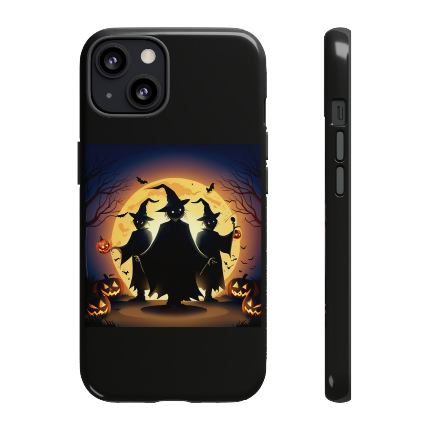 Trick or Treat with black background: 46-Tough Case iPhone series 15 14 13 12 11 X XR XS 8: Google series 7 6 5: Samsung series S23 S22 S21 S20 S10